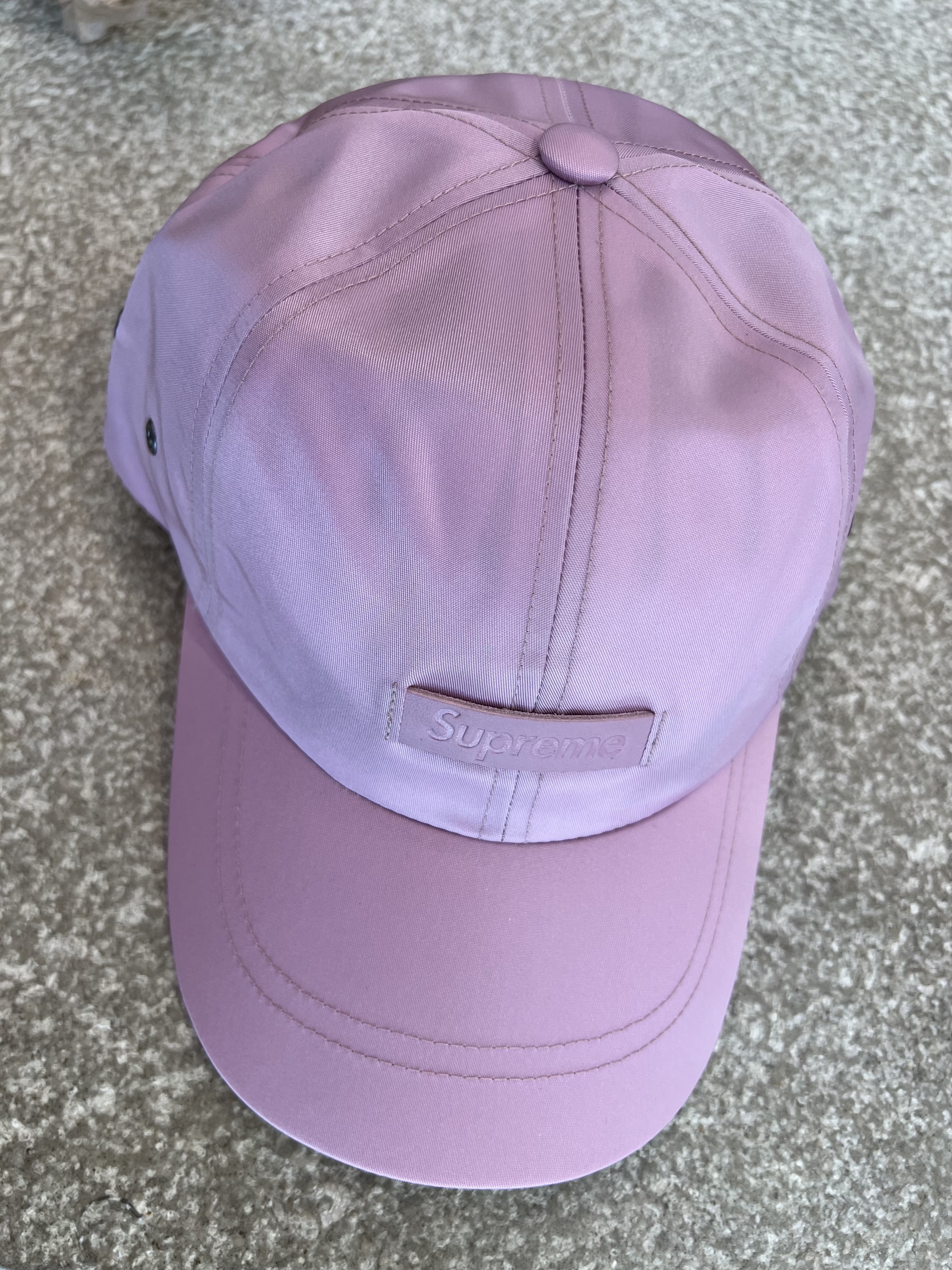 Supreme Leather Patch 6-Panel Dusty Pink - 23SS 착용 스타일