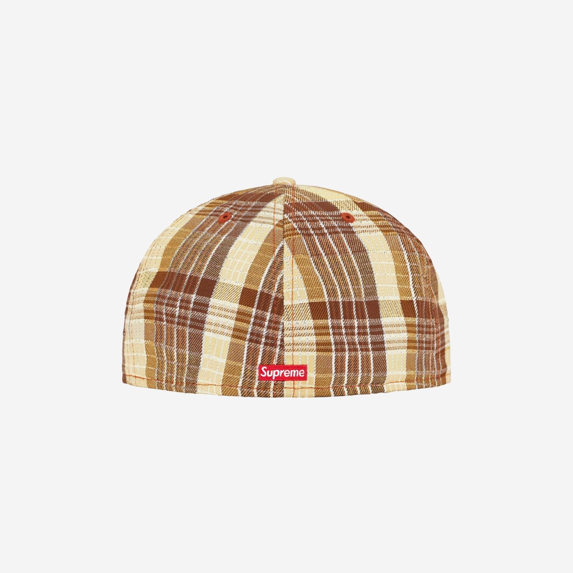 Supreme Metallic Plaid S Logo New Era Brown - 23SS 상세 이미지 2