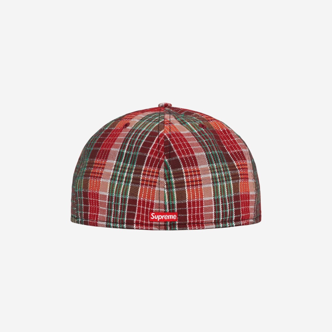 Supreme Metallic Plaid S Logo New Era Red - 23SS 상세 이미지 2