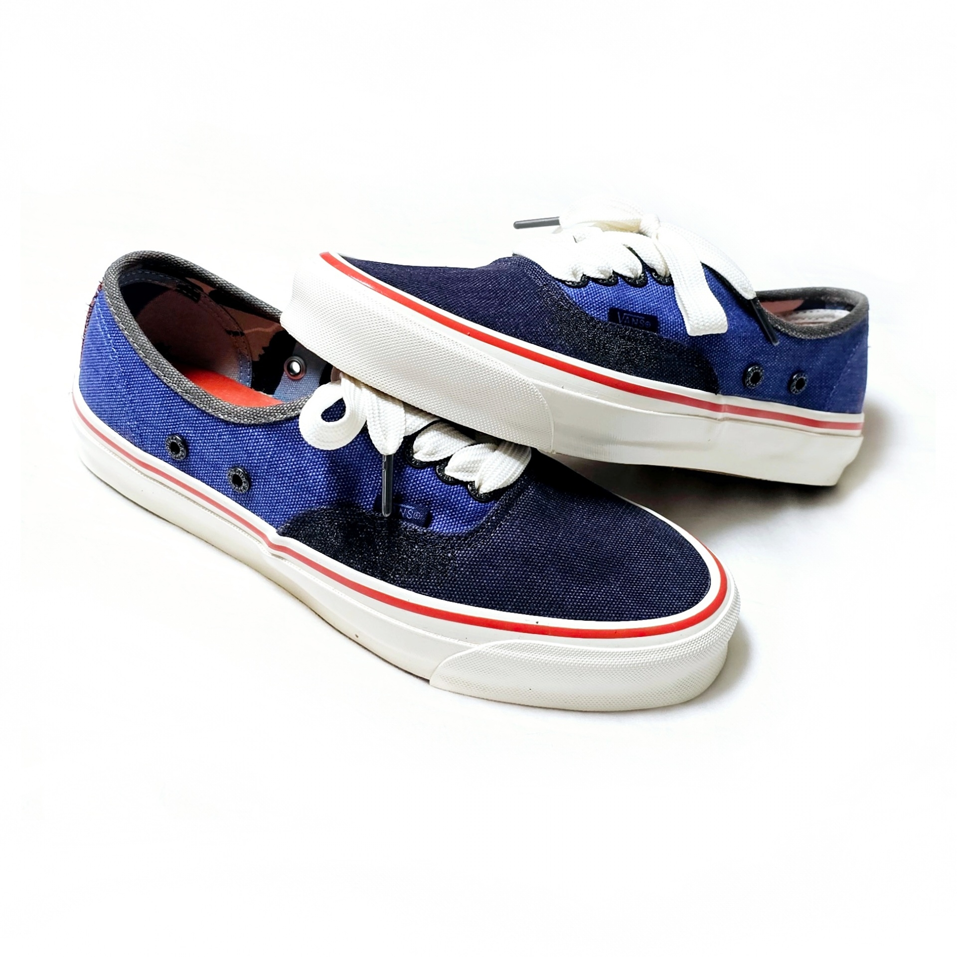 Vans Vault x Nigel Cabourn OG Authentic LX Crazy Navy Mix 착용 스타일 - 1