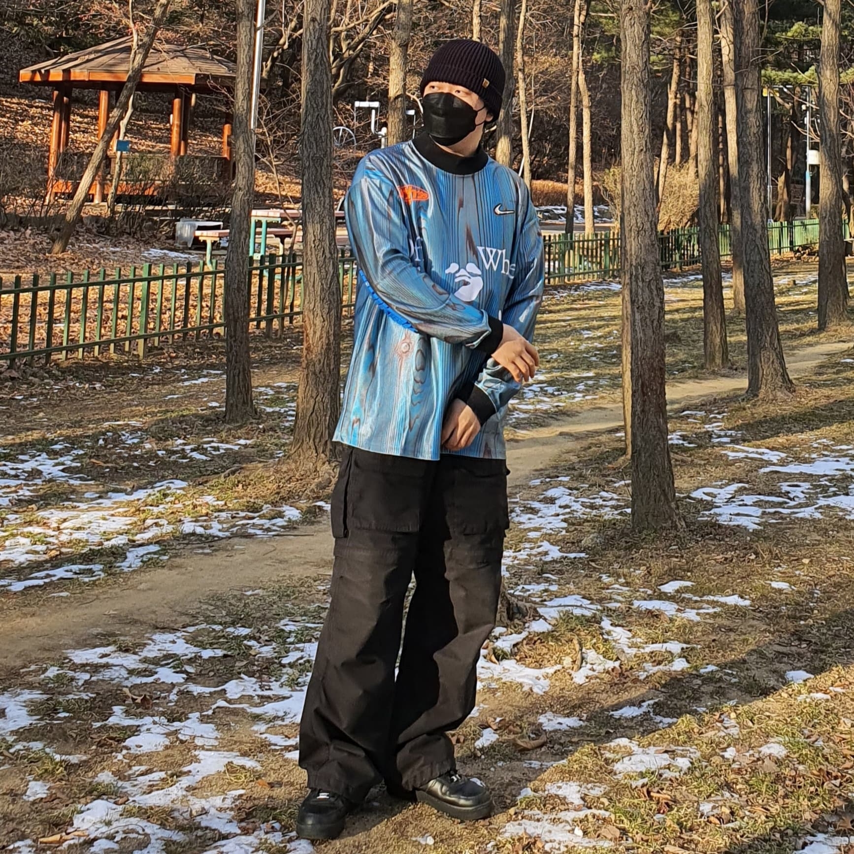 Nike x Off-White NRG Jersey Imperial Blue - Asia, Project G/R Convertible Tactical Pants Black 착용 스타일