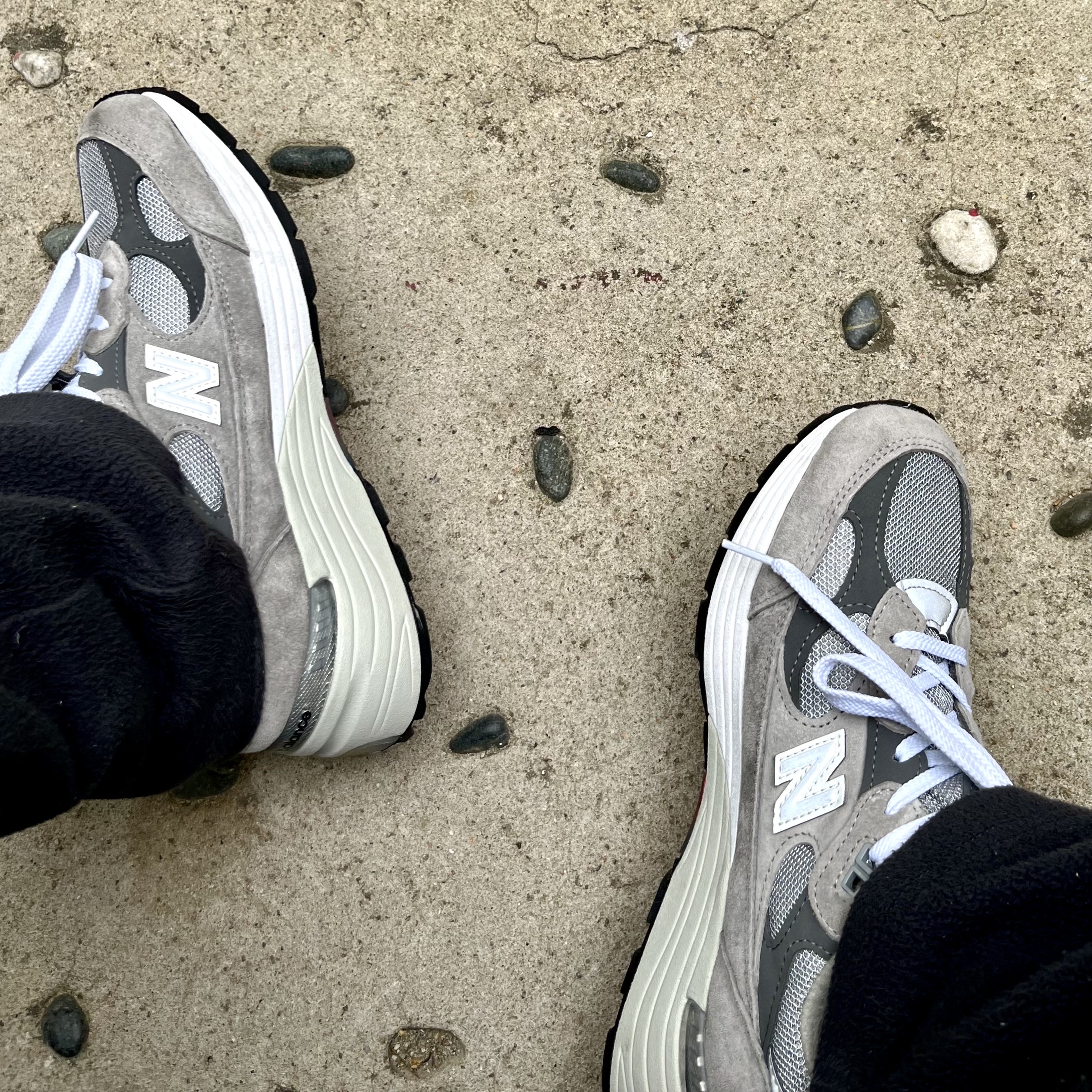 New Balance 992 Made in USA Grey - D Standard 착용 스타일