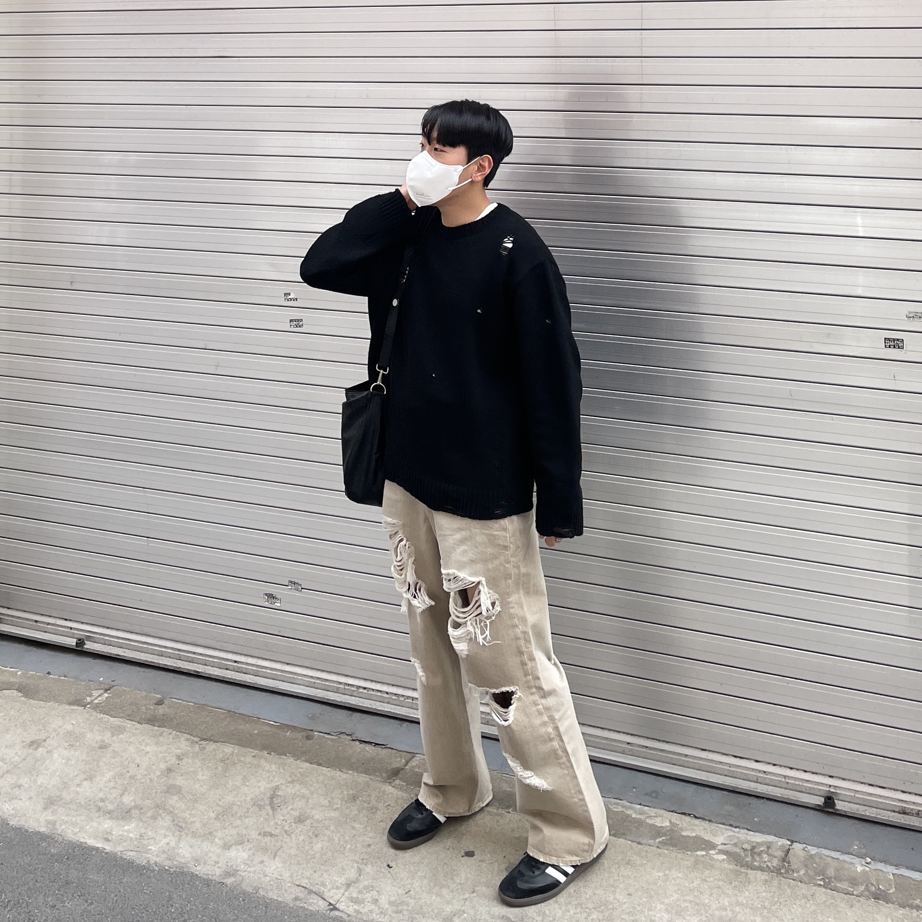 Adidas Samba ADV Black 착용 스타일 - 1