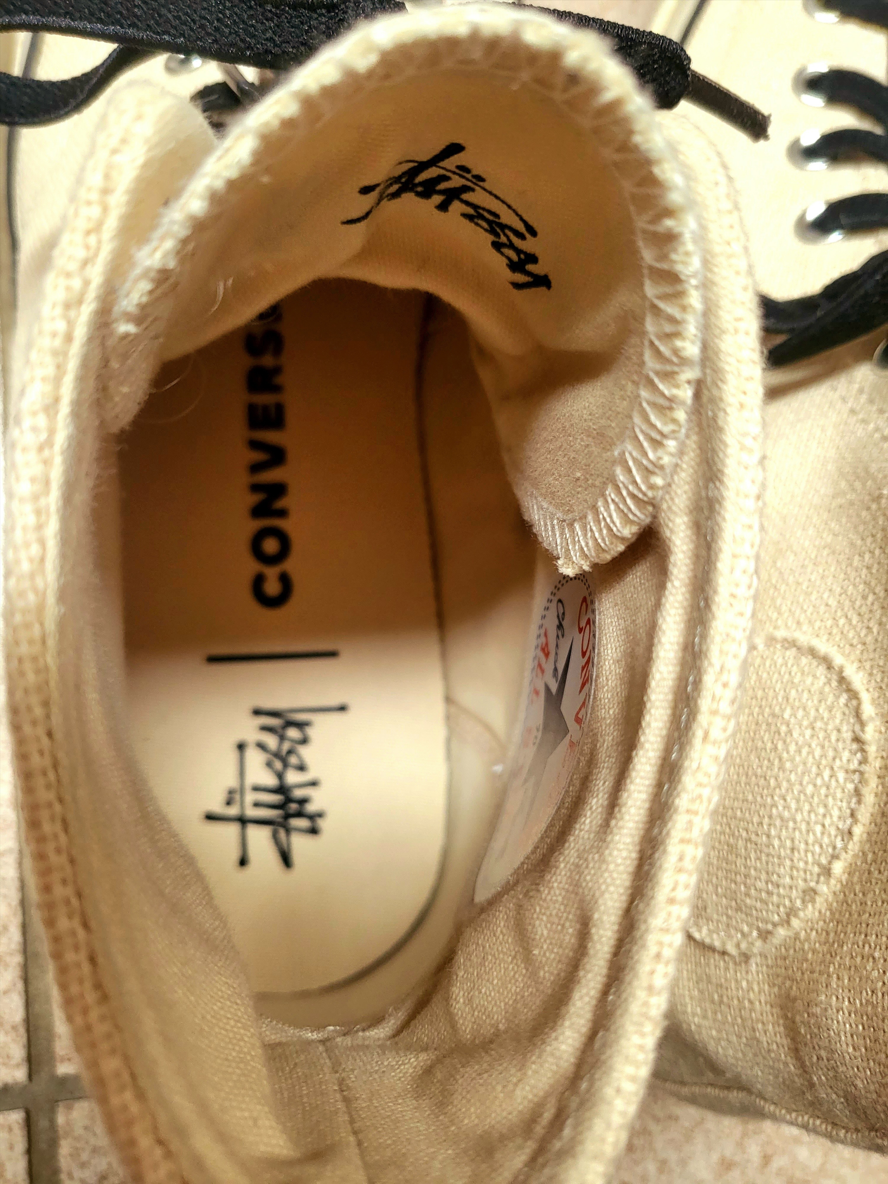 Converse x Stussy Chuck 70 High Natural Ivory 착용 스타일 - 2