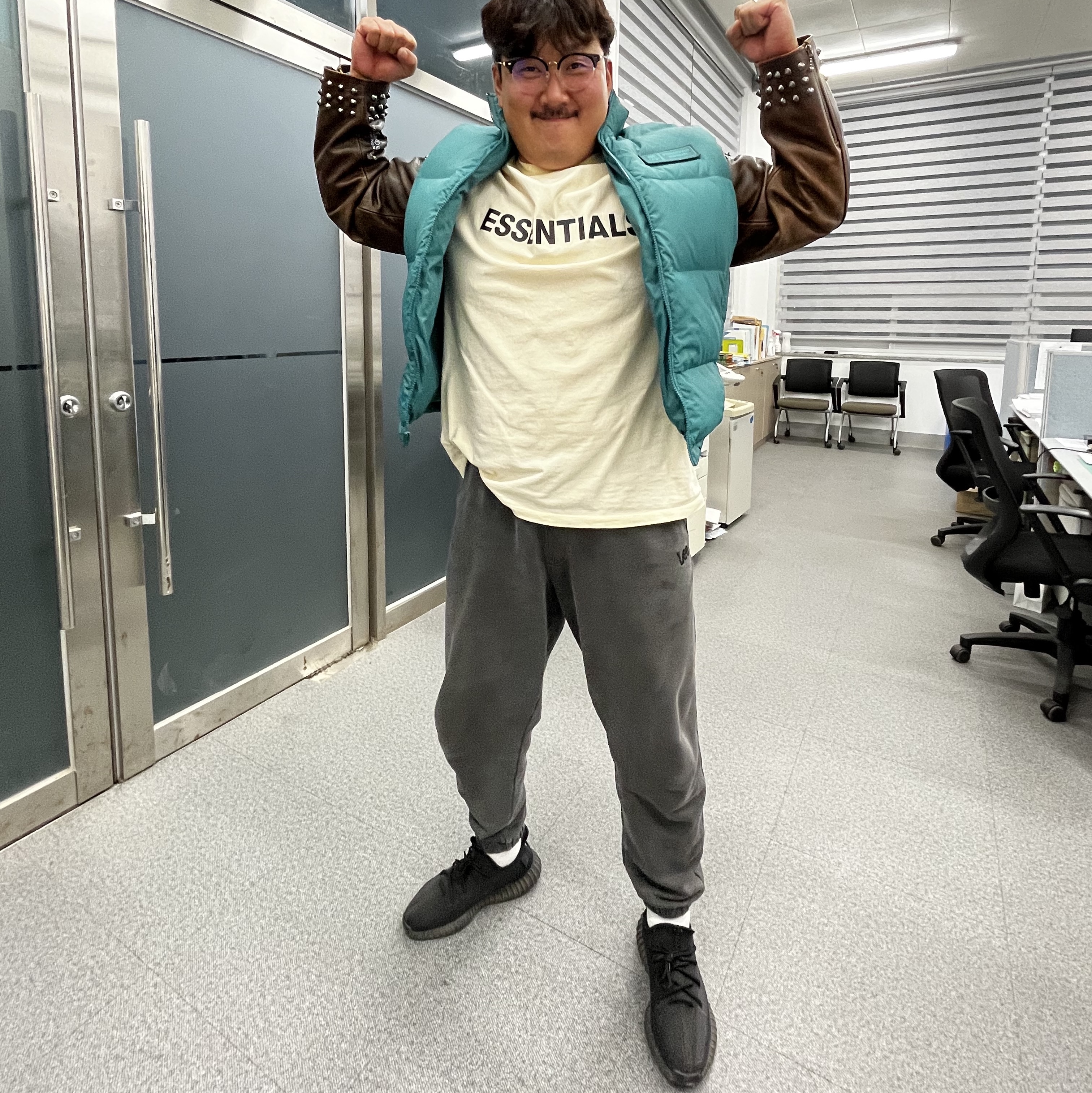 Supreme x Undercover Puffer Jacket Teal - 23SS 착용 스타일