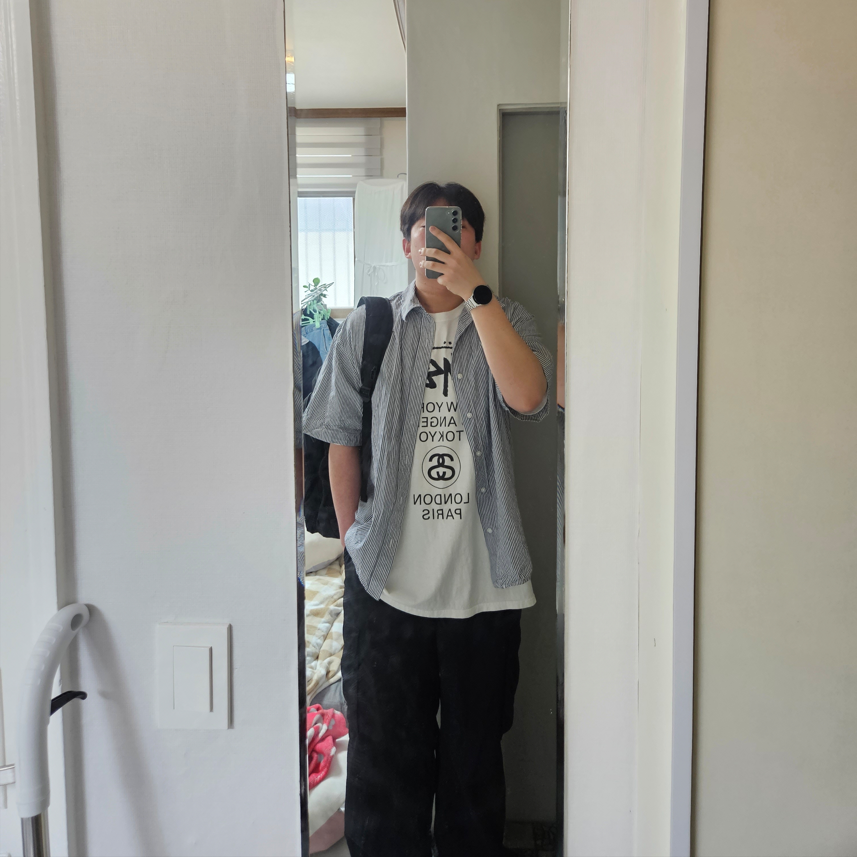 Stussy World Tour T-Shirt White 착용 스타일