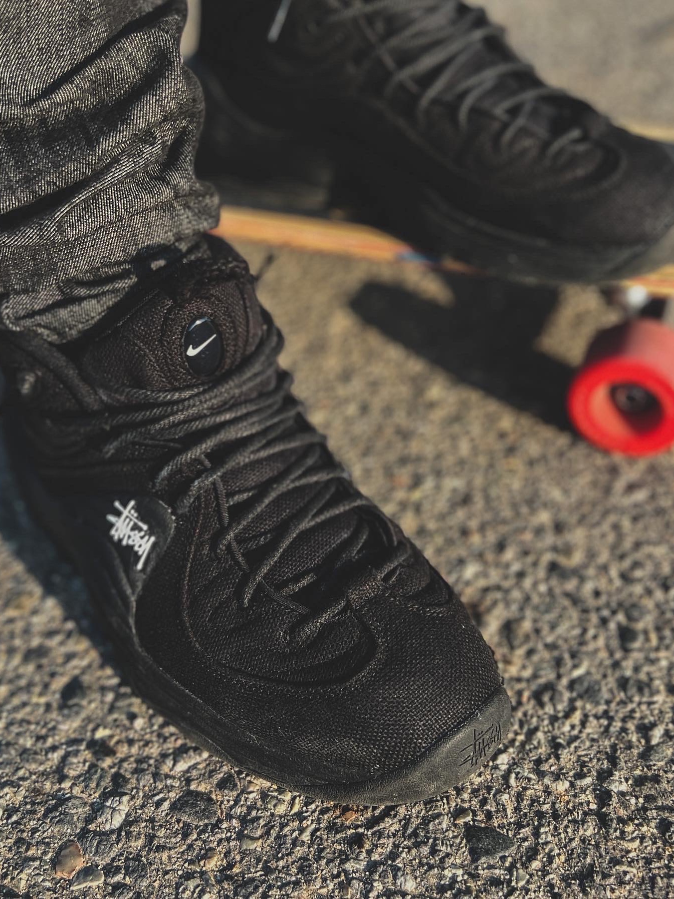 Nike x Stussy Air Penny II Black 착용 스타일 - 4