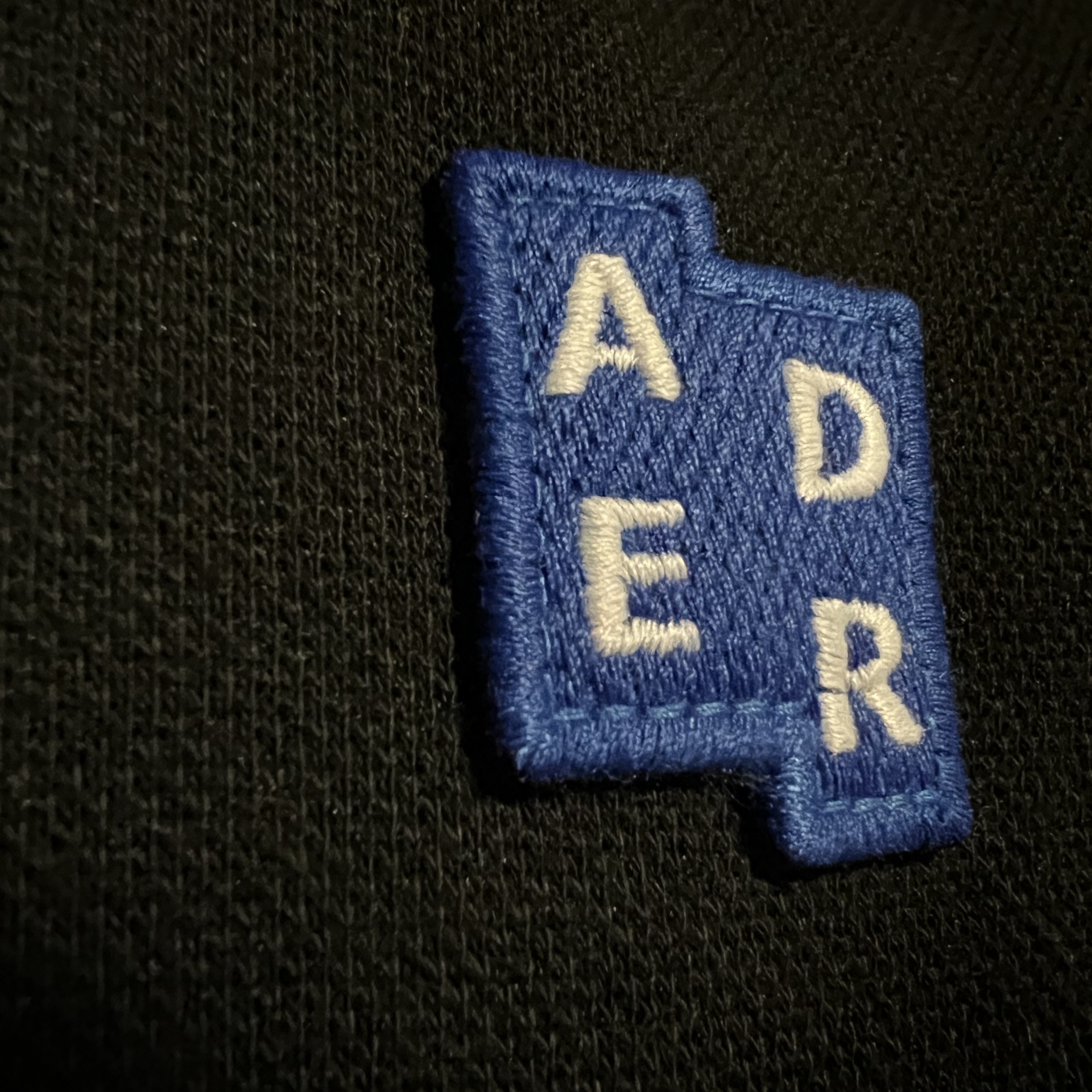 Ader Error Sig; TRS Tag Polo T-Shirt 01 Black 착용 스타일