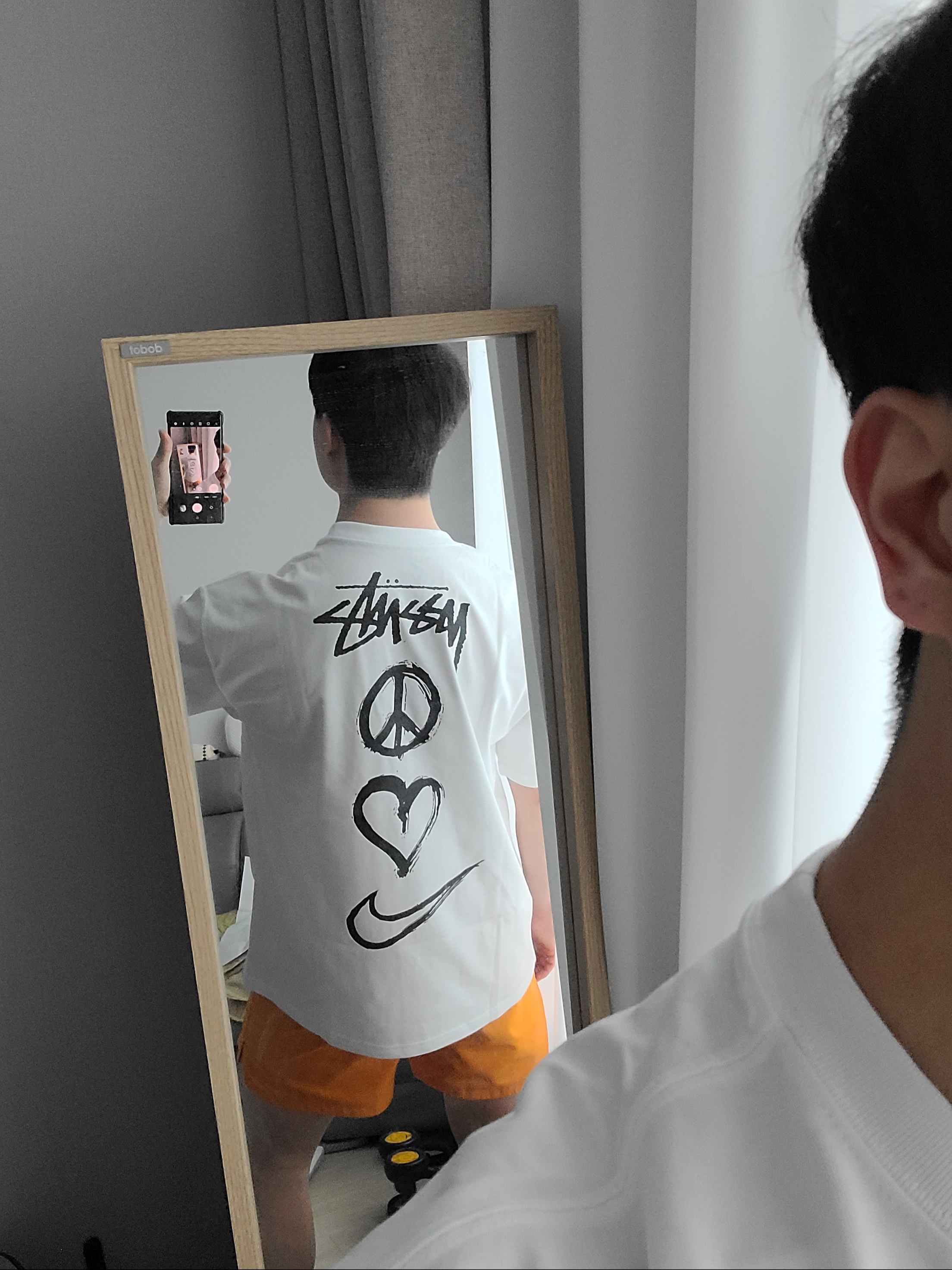 Nike x Stussy NRG RA T-Shirt Summit White (DM4943-121) 착용 스타일