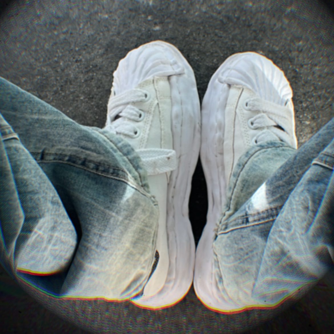 Maison Mihara Yasuhiro Blakey OG Sole Canvas Low-top Sneakers White 착용 스타일