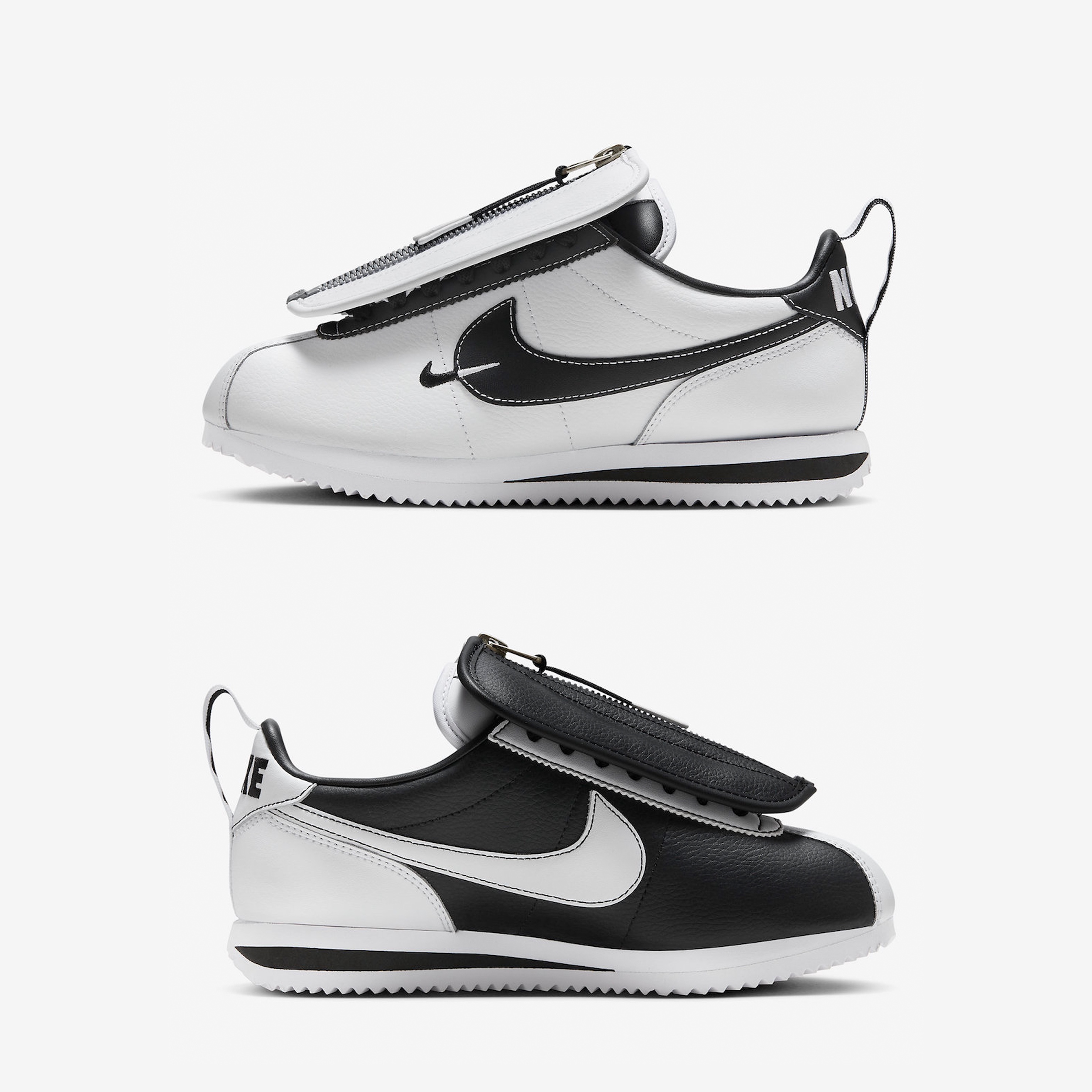 Nike x Clot Cortez SP Black White 착용 스타일 - 3