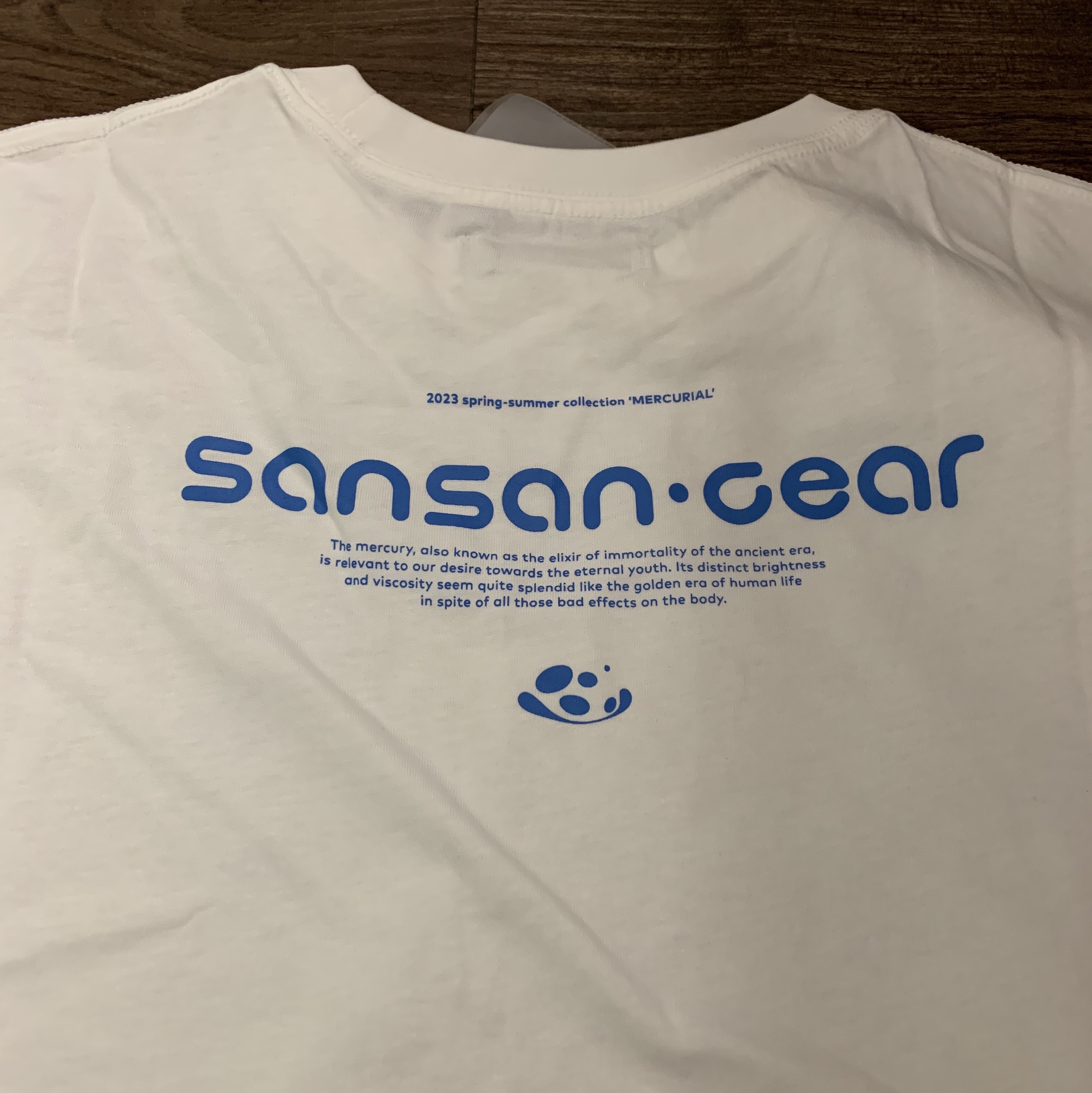 Sansan Gear Logo T-Shirt Off White - 23SS 착용 스타일