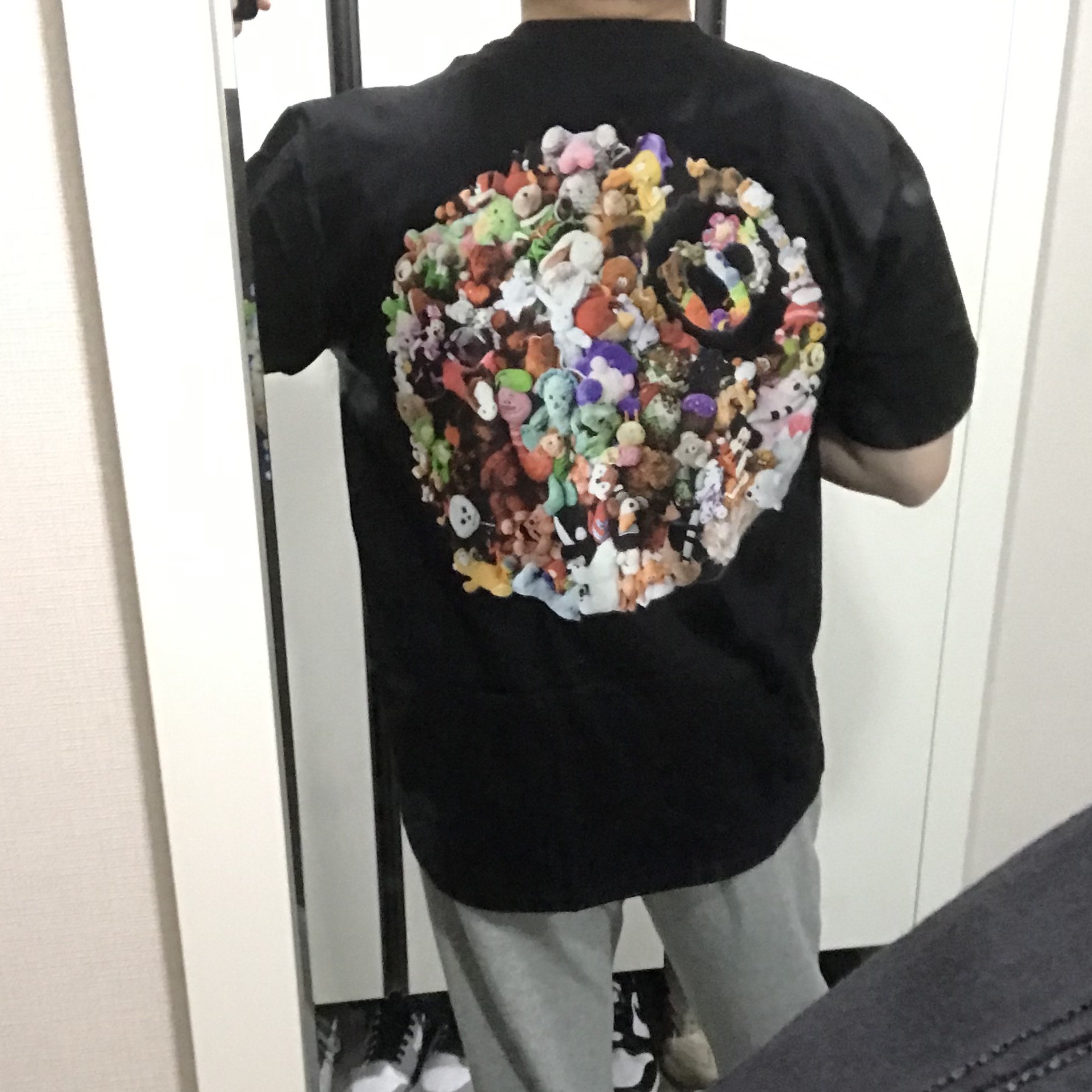 Stussy Plush T-Shirt Black 착용 스타일