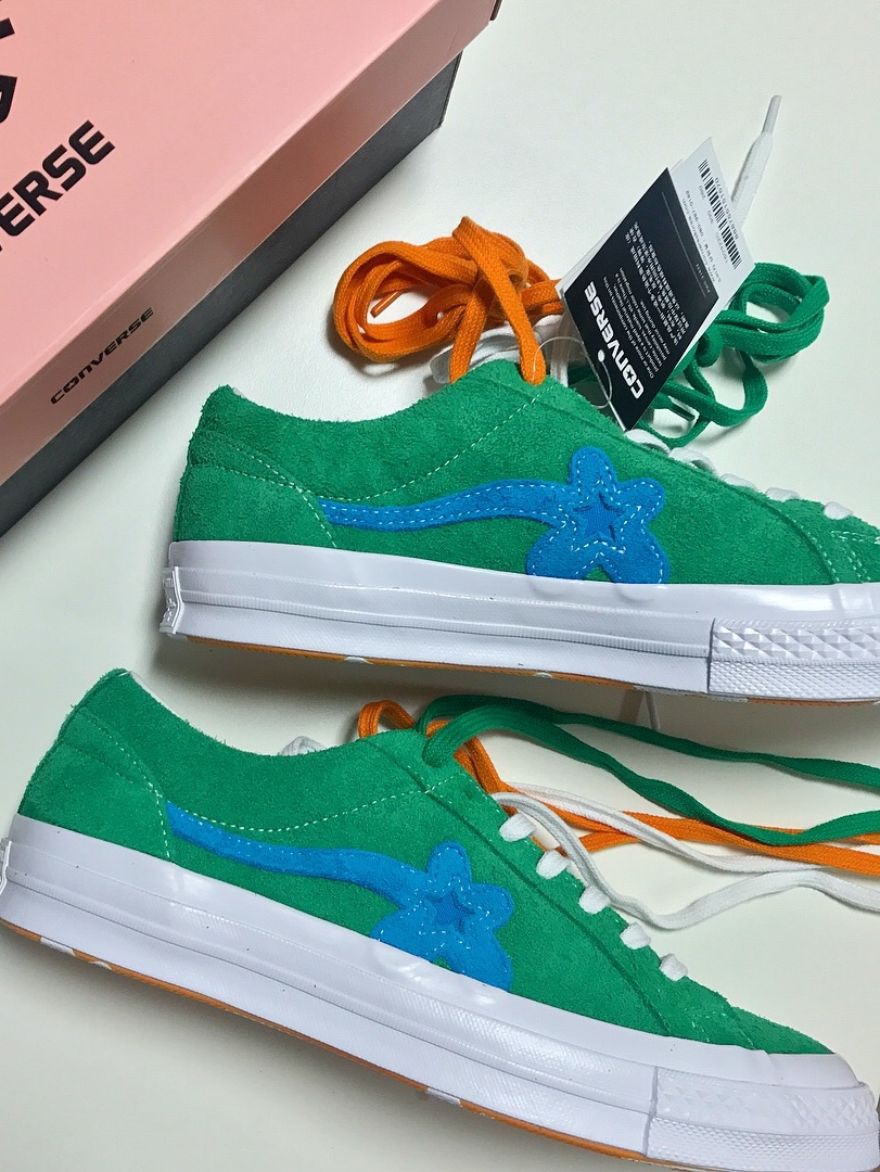 Converse x Golf le Fleur One Star Ox Jolly Green 착용 스타일