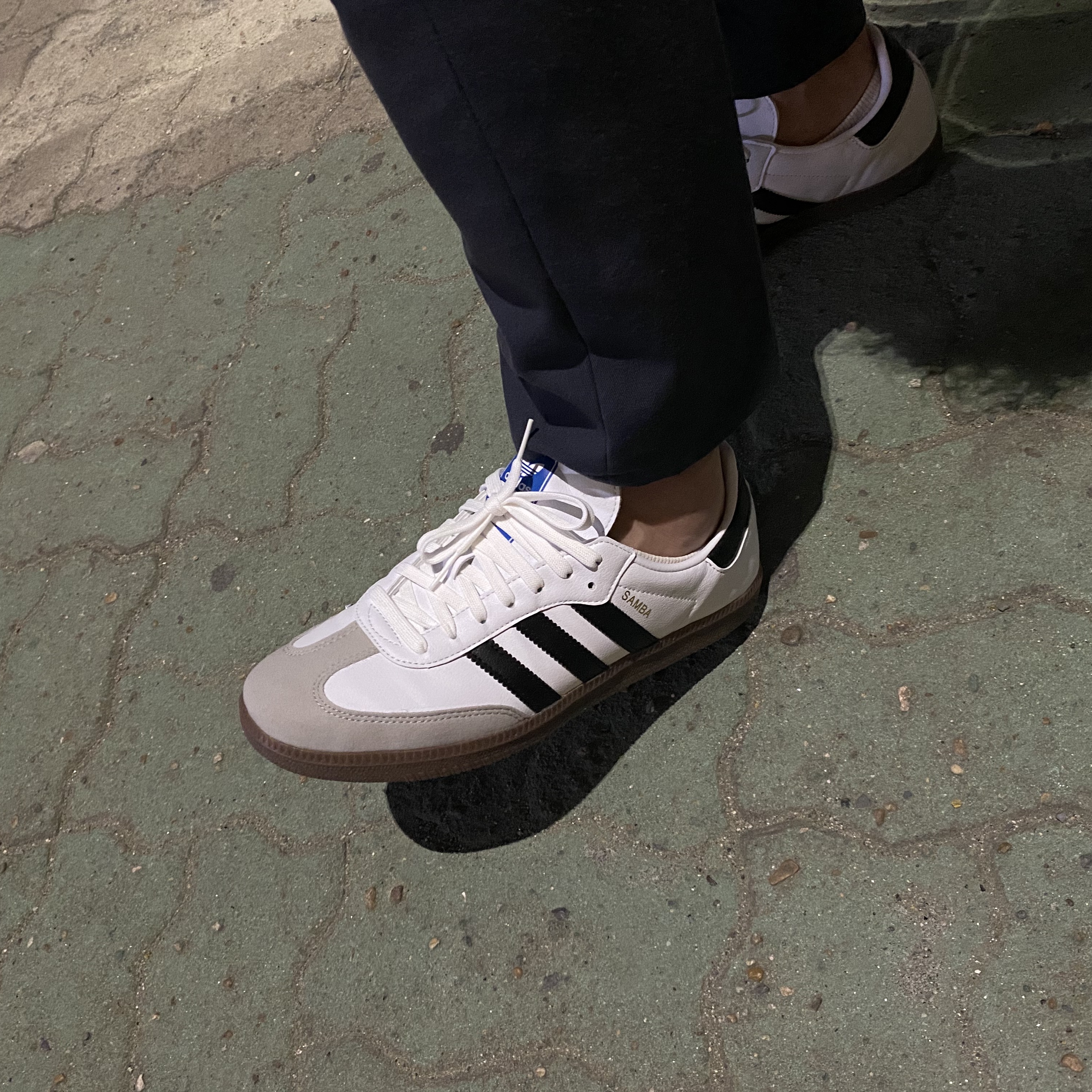 Adidas Samba Vegan White Black 착용 스타일 - 3