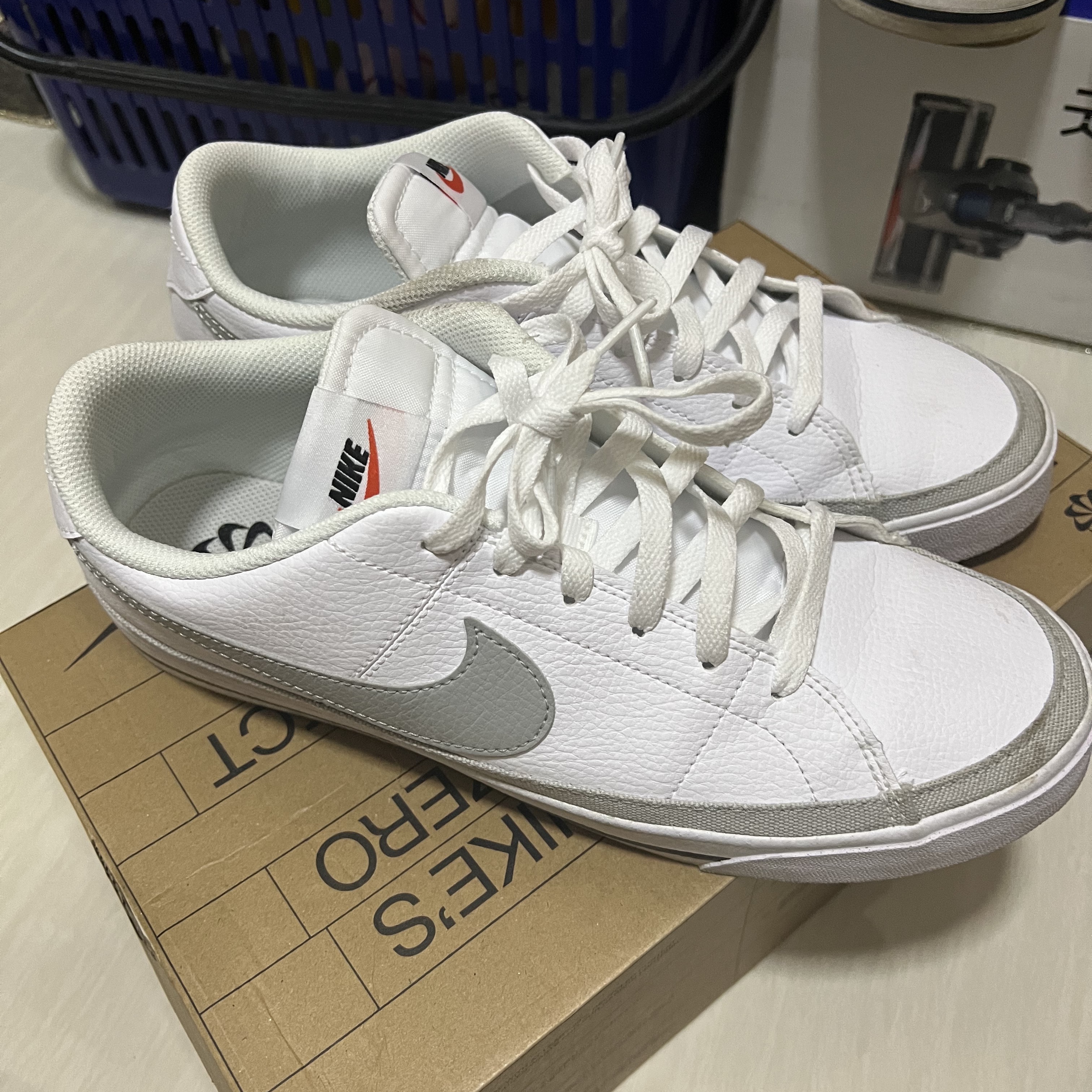 Nike Court Legacy Next Nature White Grey Fog 착용 스타일