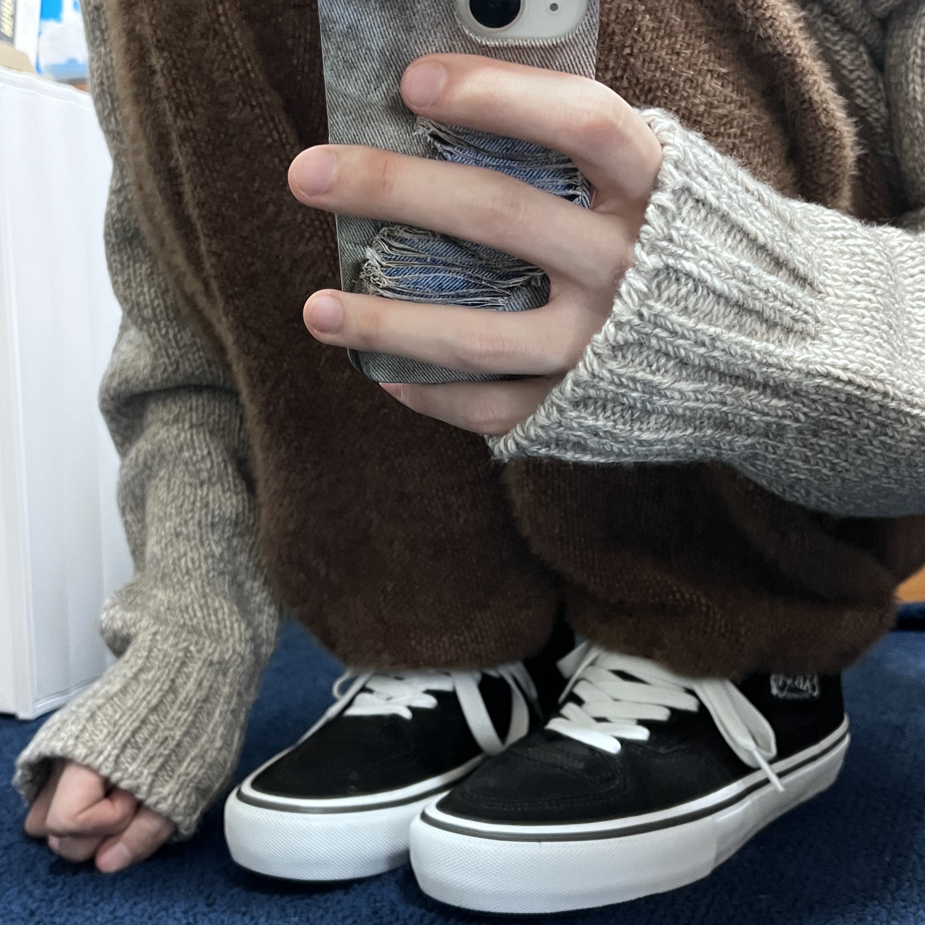 Vans Half Cab Pro Black White 착용 스타일
