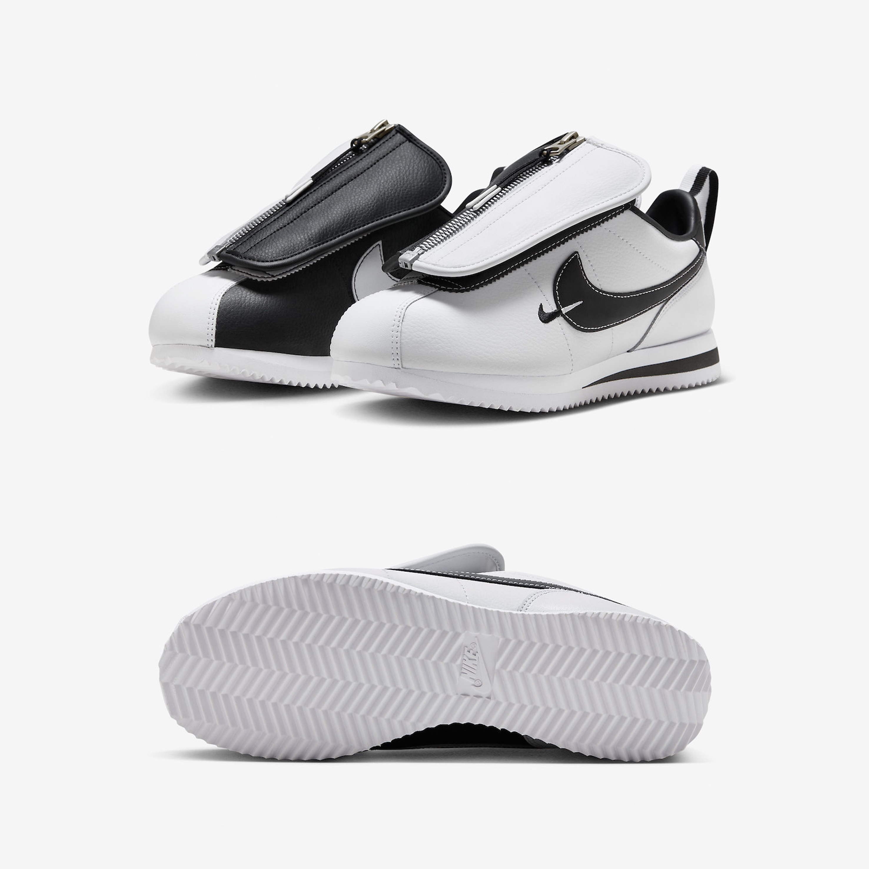 Nike x Clot Cortez SP Black White 착용 스타일 - 2