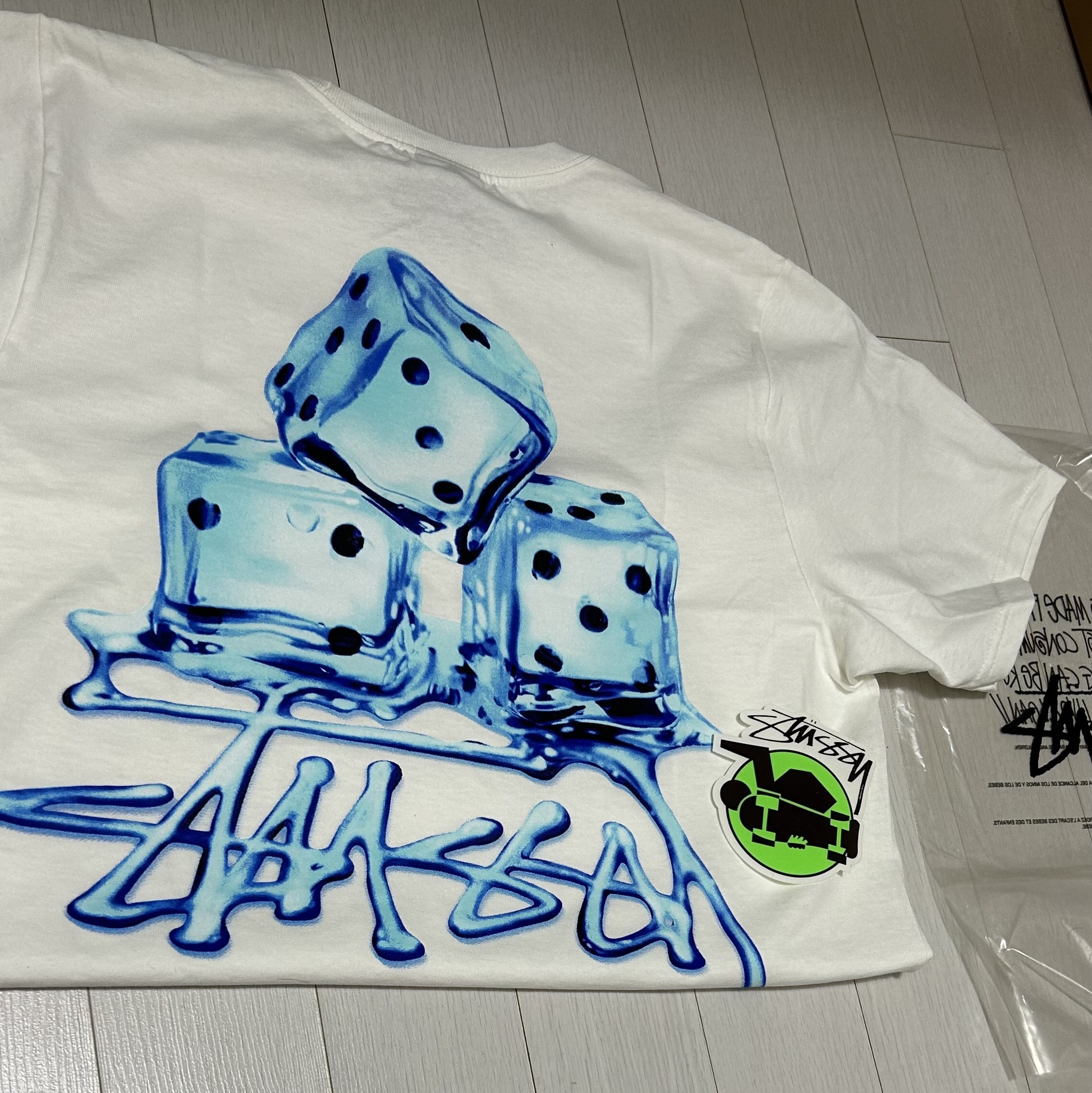 Stussy Melted T-Shirt White 착용 스타일