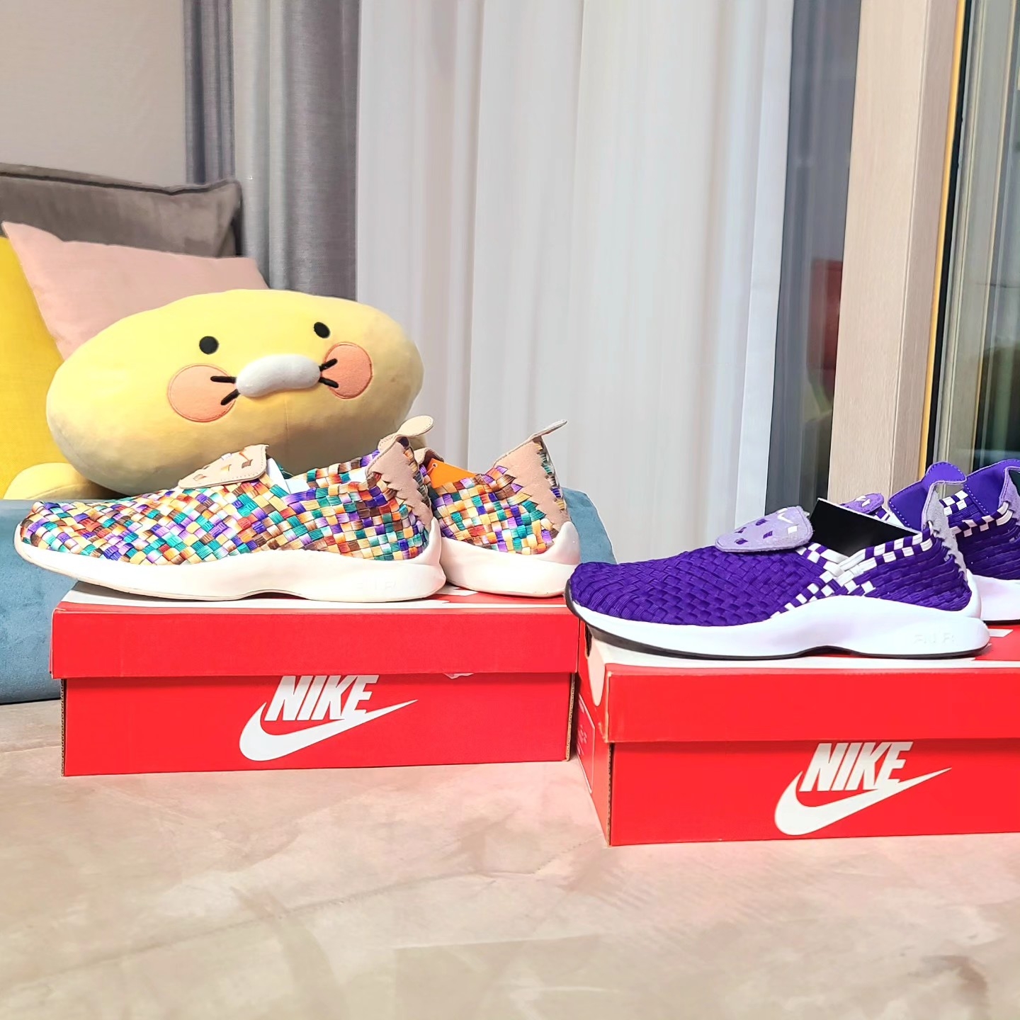 Nike Air Woven Fossil Stone 착용 스타일 - 1