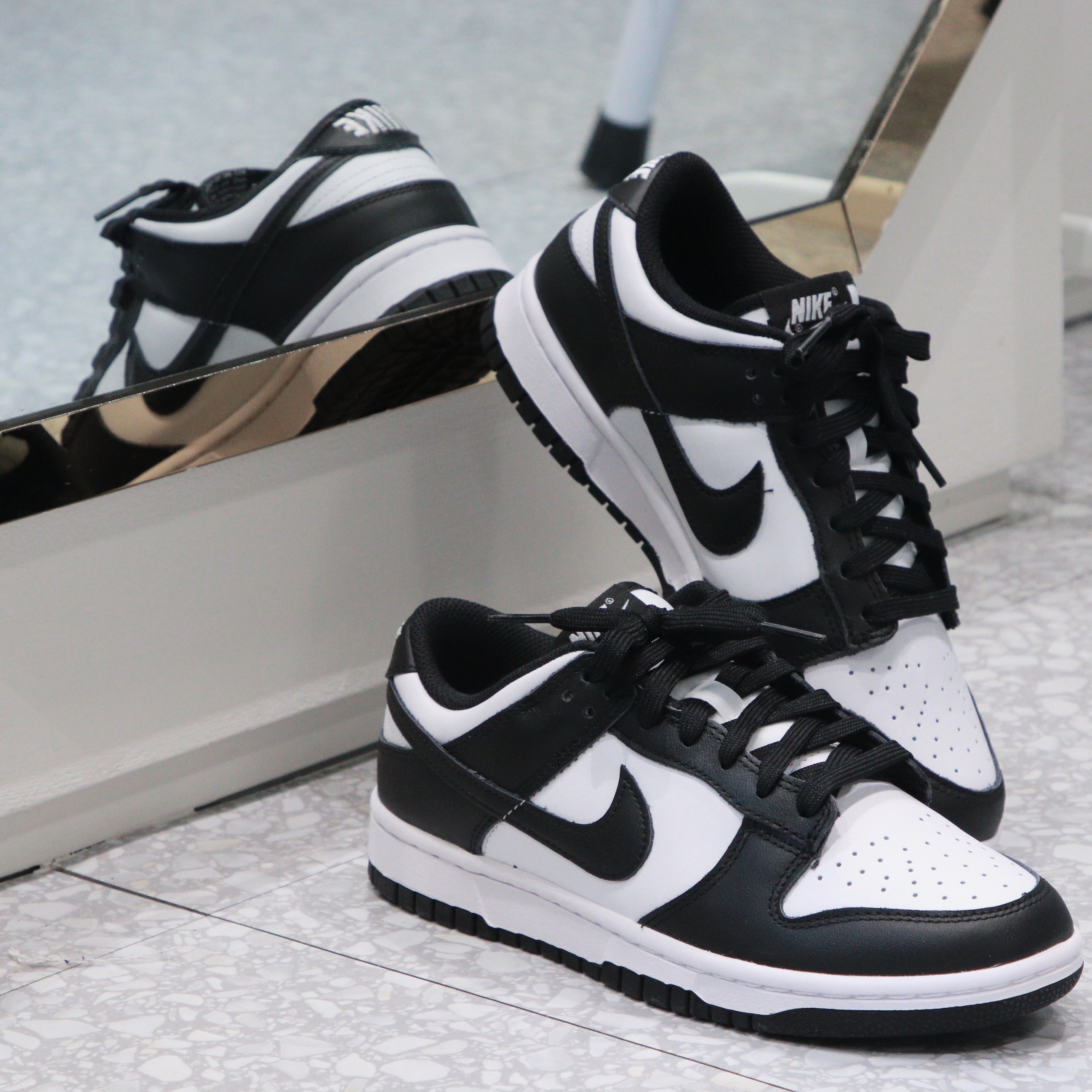 Nike Dunk Low Retro Black, (W) Nike Dunk Low Black 착용 스타일
