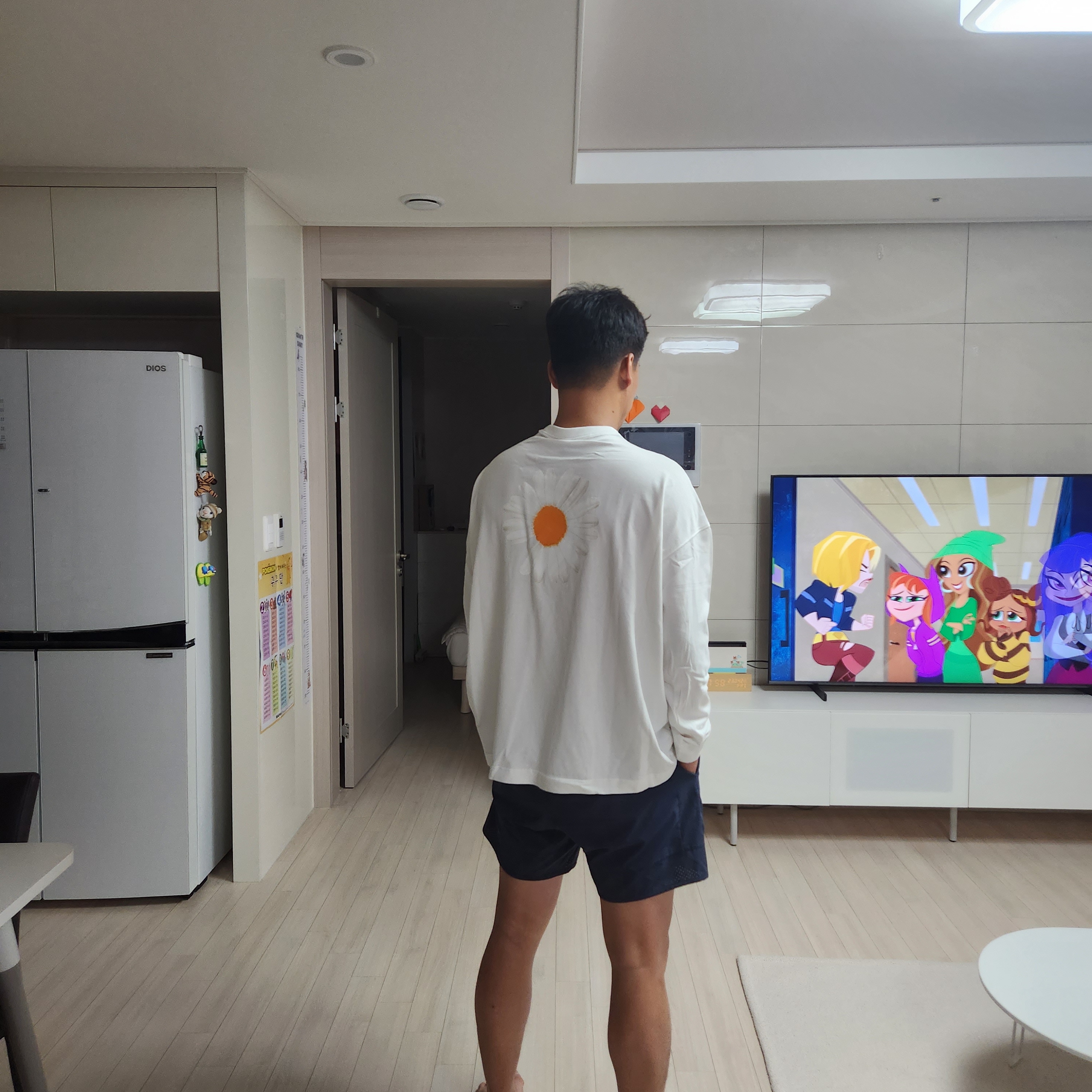 Nike x Peaceminusone LS T-Shirt White (DR0098-100) 착용 스타일