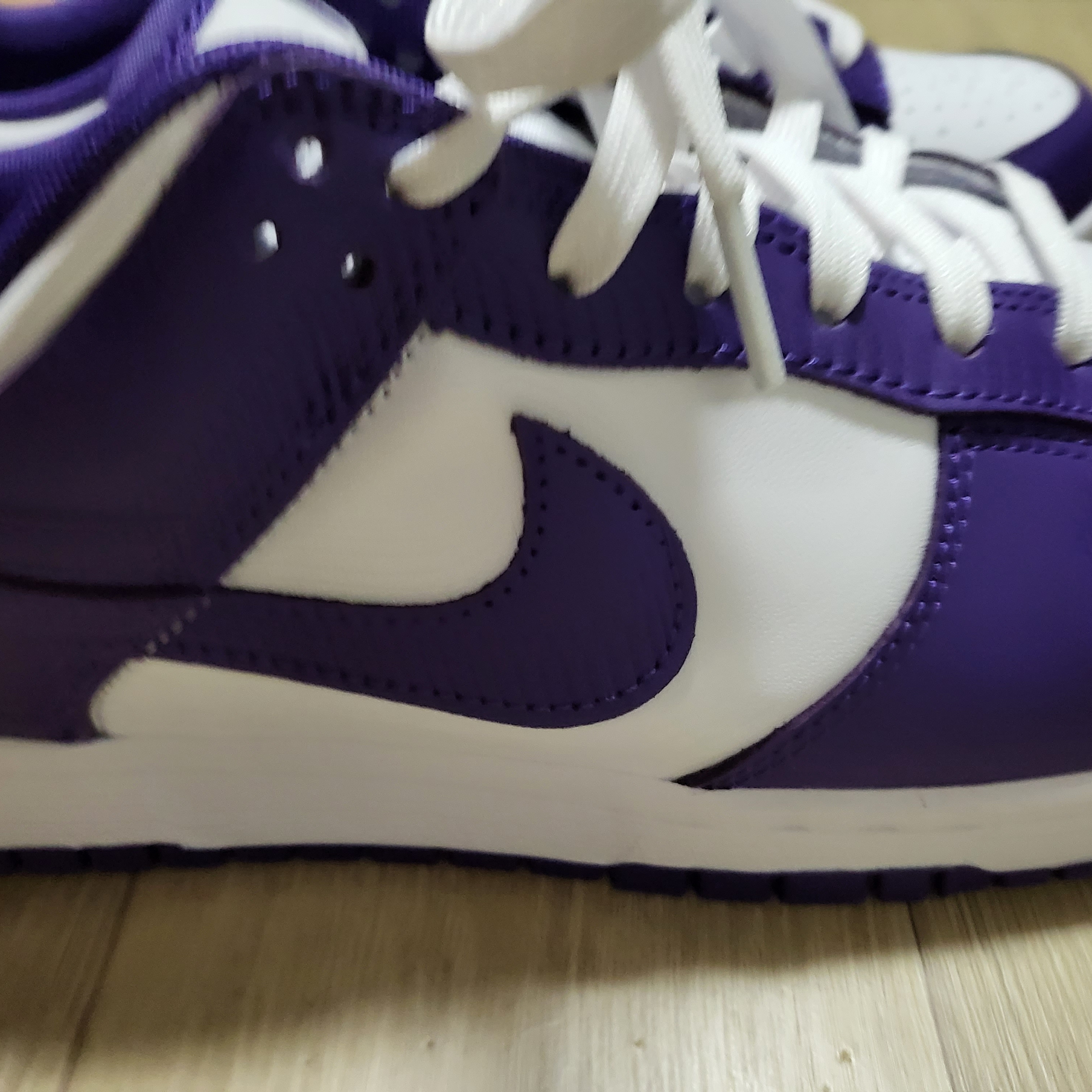 Nike Dunk Low Retro Championship Court Purple 착용 스타일 - 1