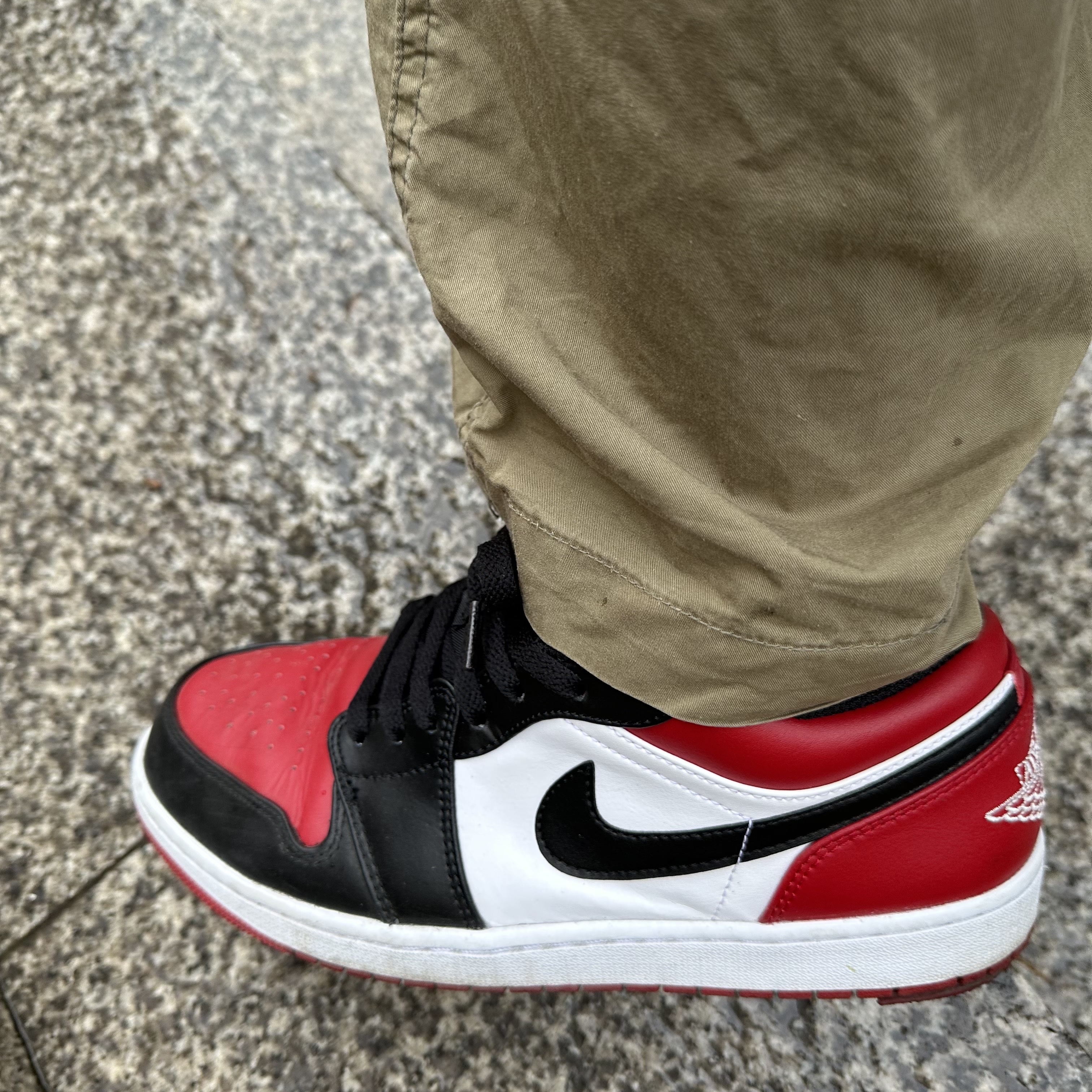 Jordan 1 Low Bred Toe 착용 스타일