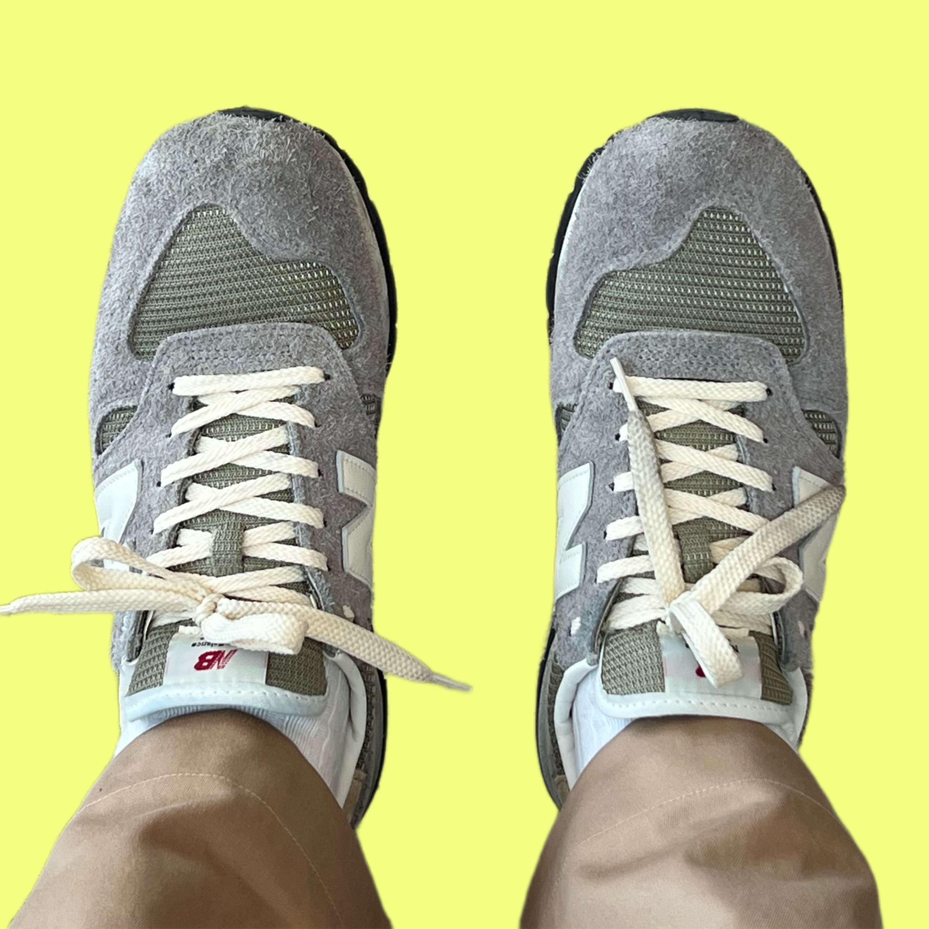 New Balance 990v1 Made in USA Marblehead Incense 착용 스타일