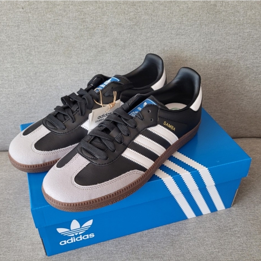 Adidas Samba Vegan Black White 착용 스타일 - 1