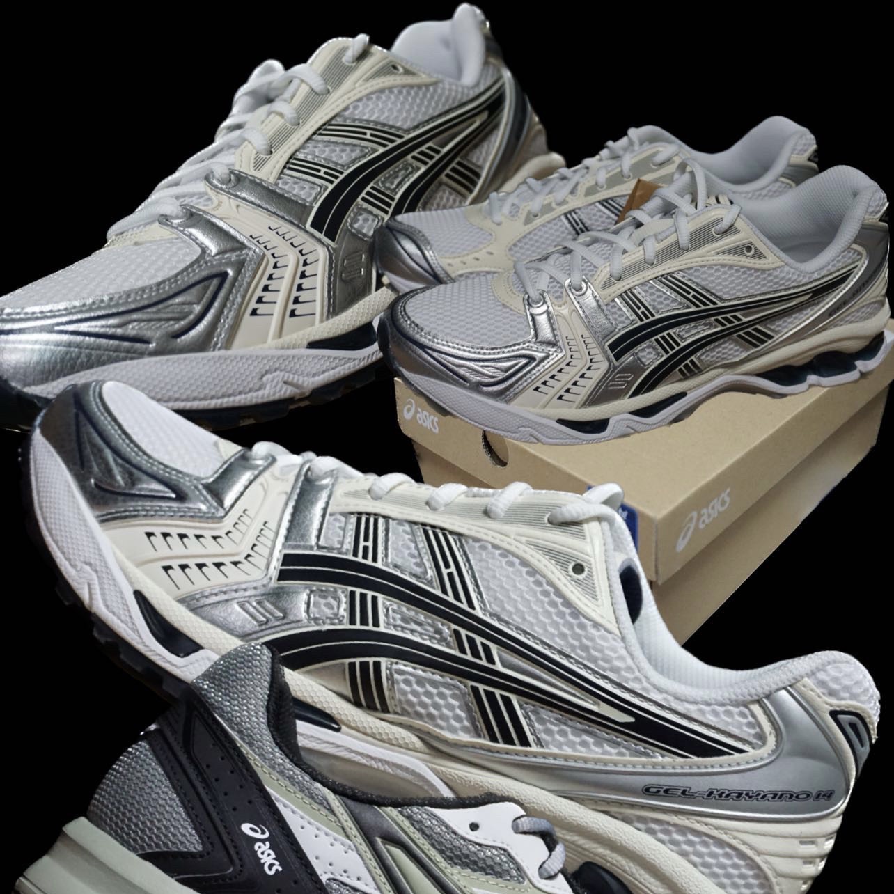 (W) Asics Gel-Kayano 14 White Midnight 착용 스타일