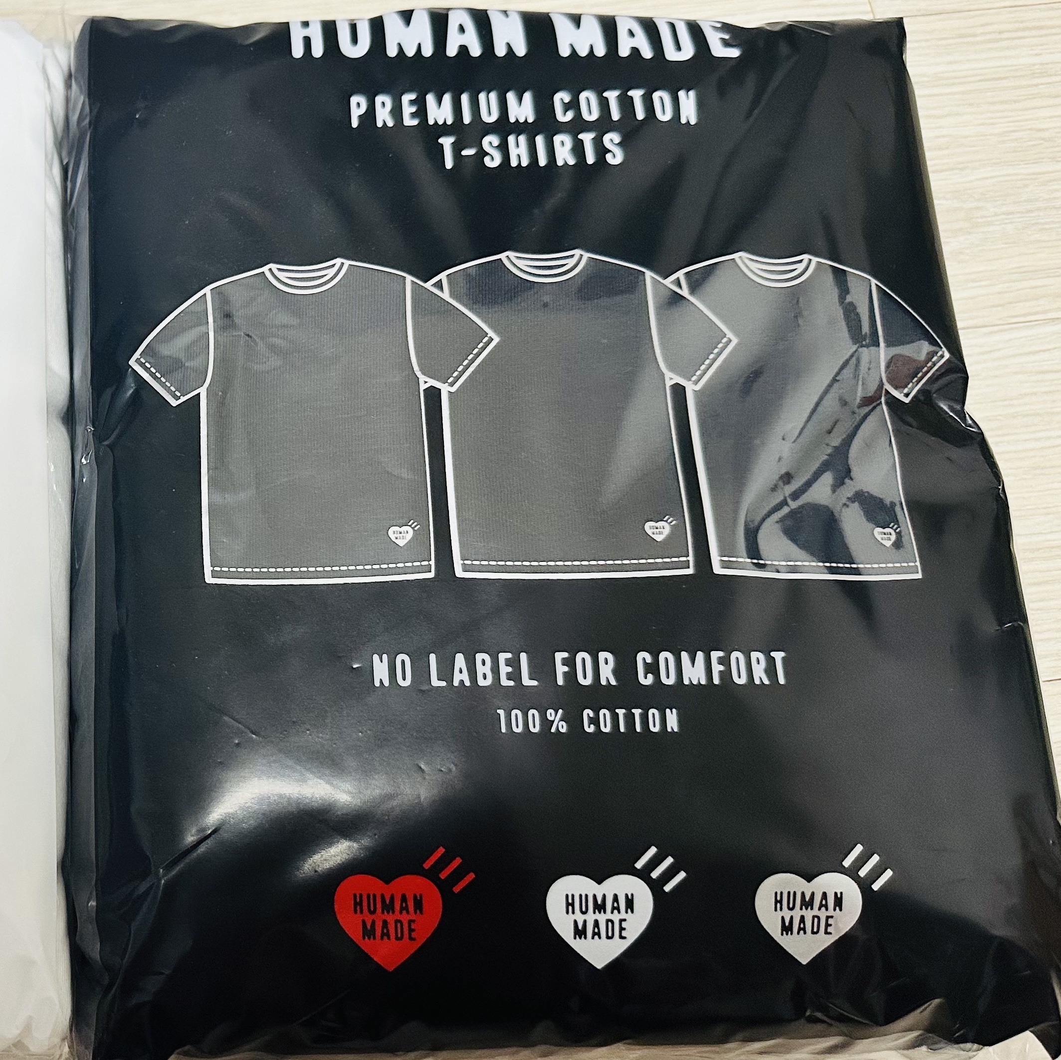 Human Made T-Shirts Black (3 Pack) 착용 스타일