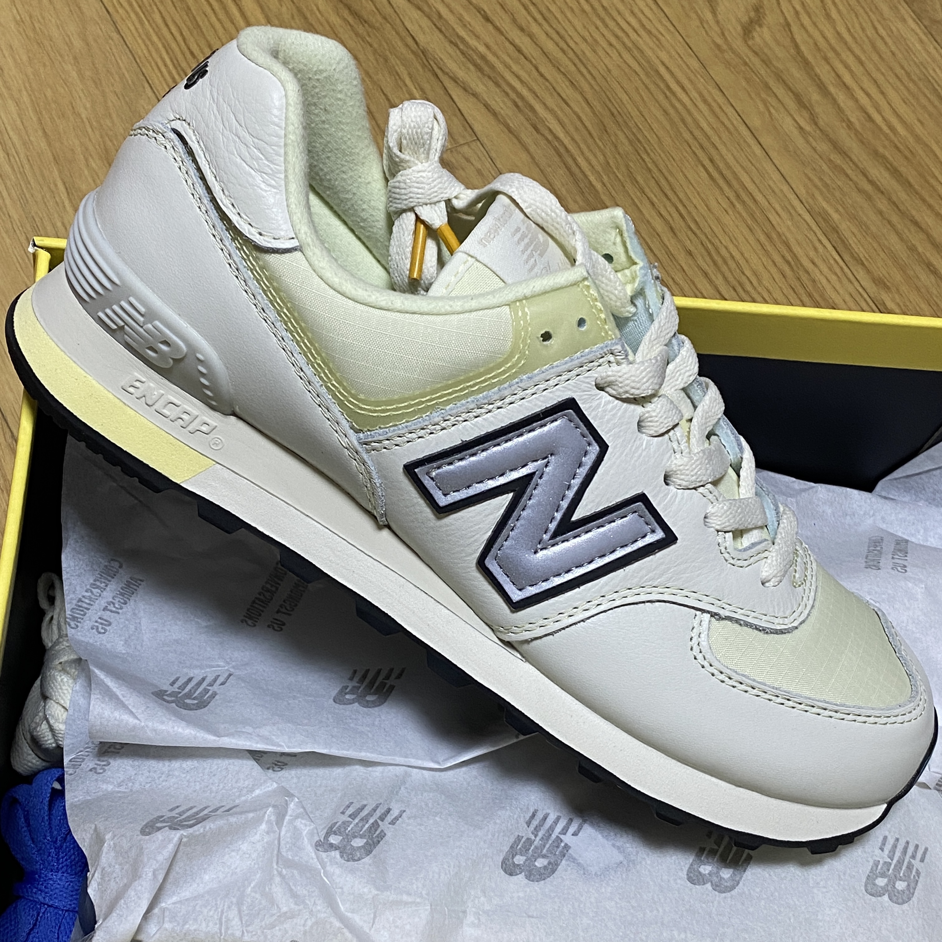 New Balance x Joe Freshgoods 574 Sea Salt Dawn Glow 착용 스타일