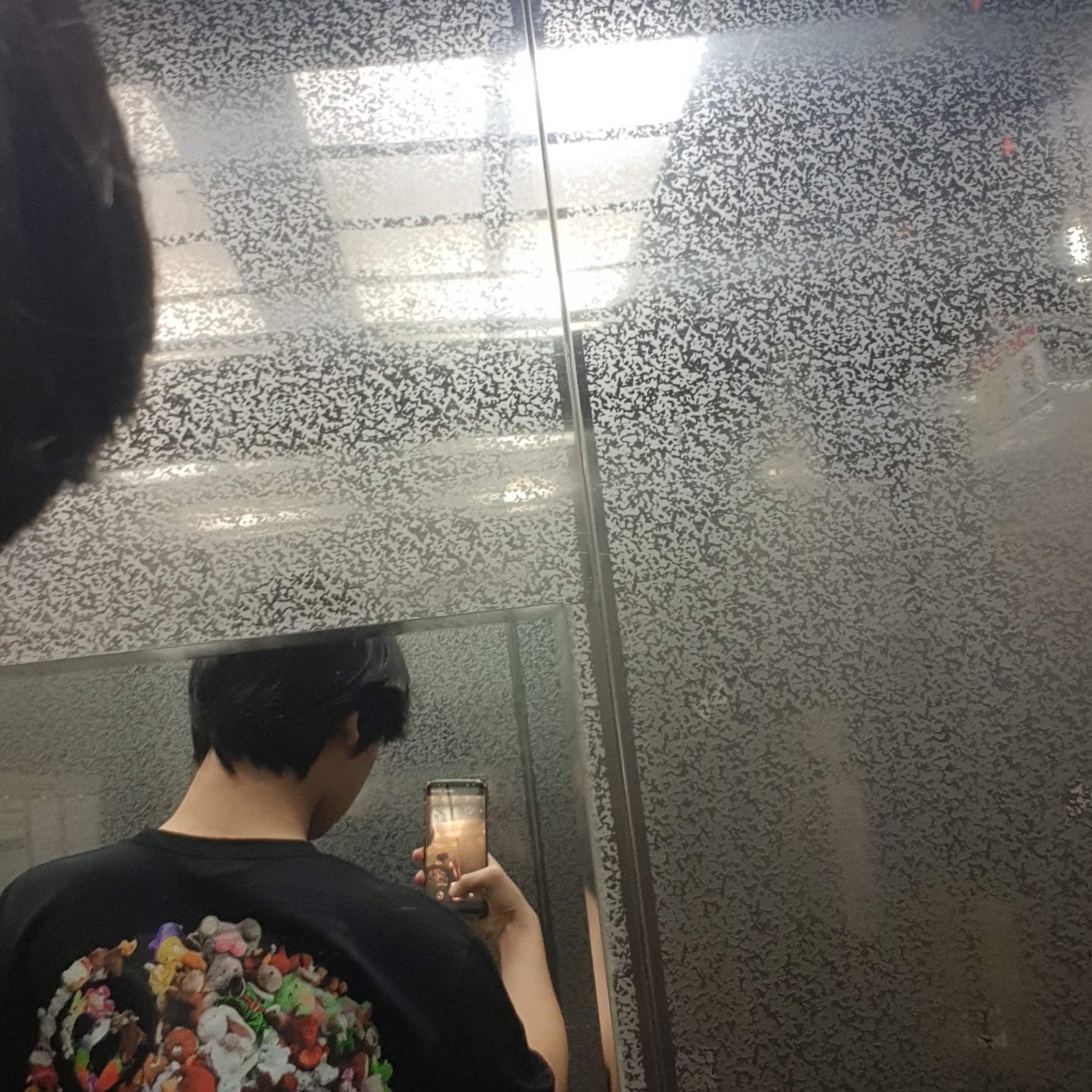 Stussy Plush T-Shirt Black 착용 스타일