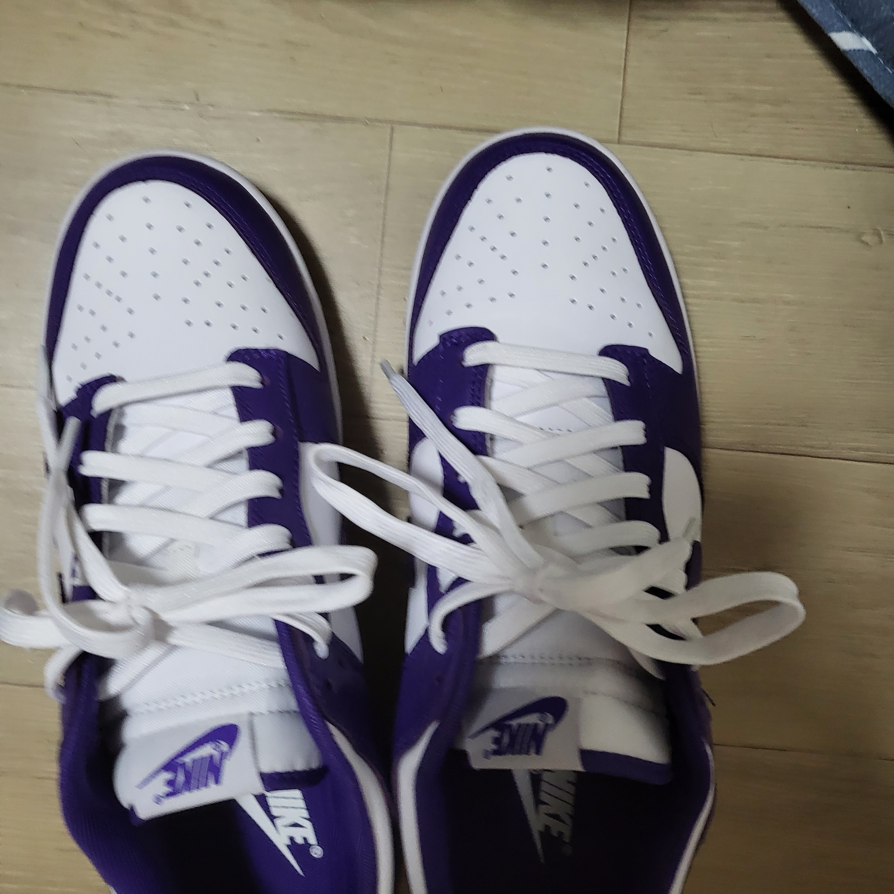 Nike Dunk Low Retro Championship Court Purple 착용 스타일 - 2