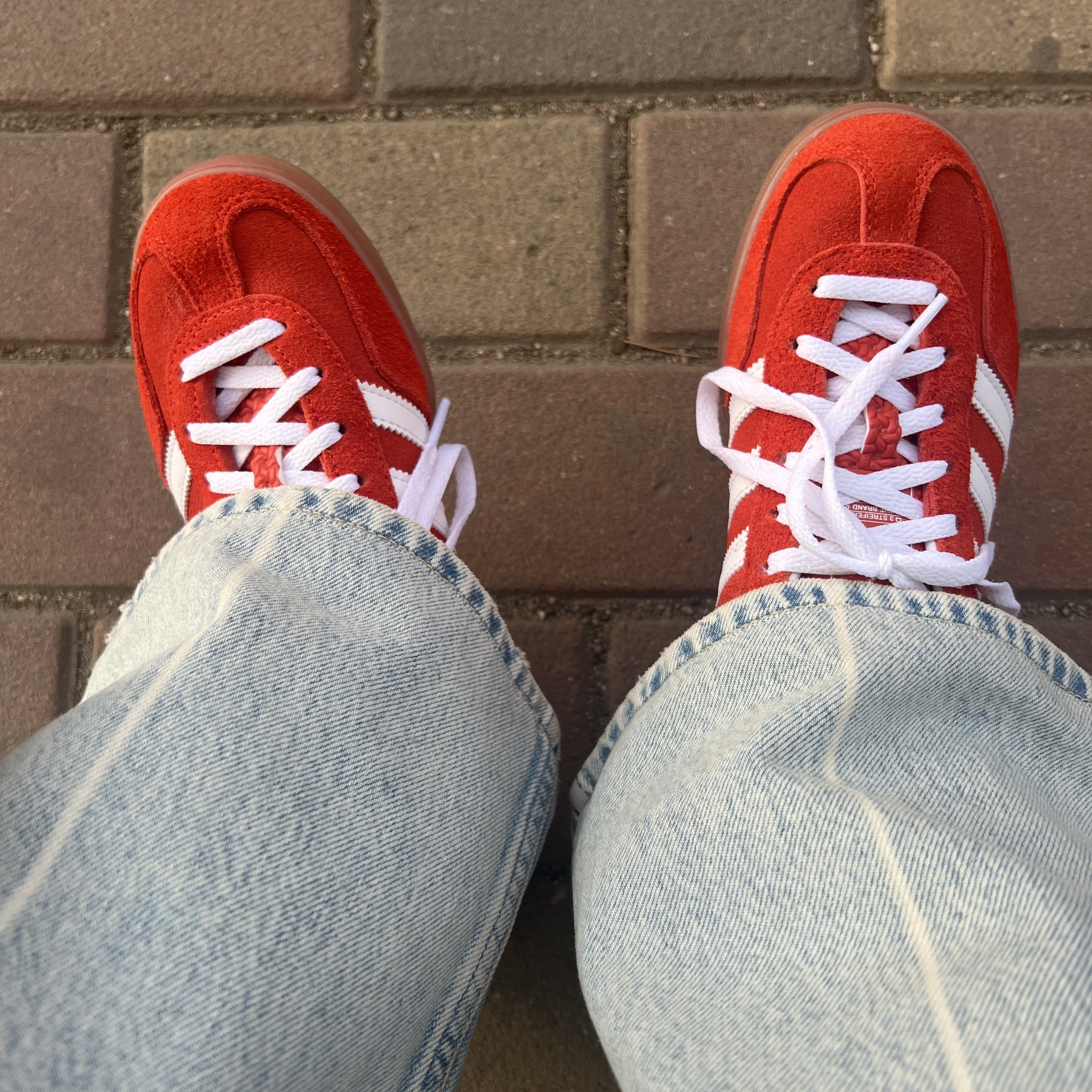 (W) Adidas Gazelle Indoor Bold Orange Cloud White 착용 스타일 - 1