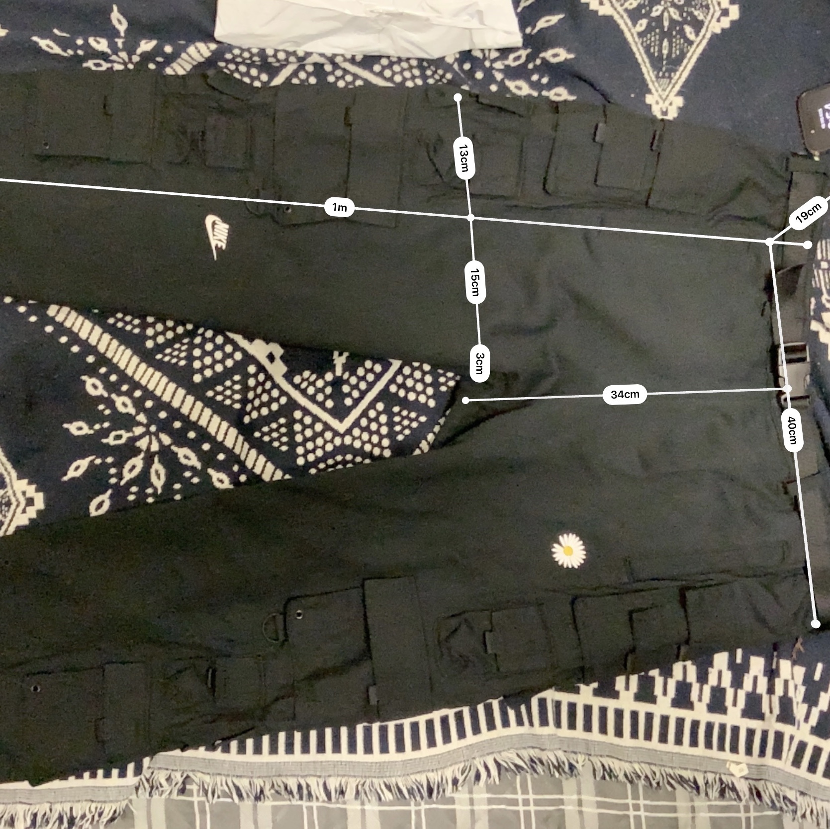 Nike x Peaceminusone Wide Pants Black (DR0095-010) 착용 스타일