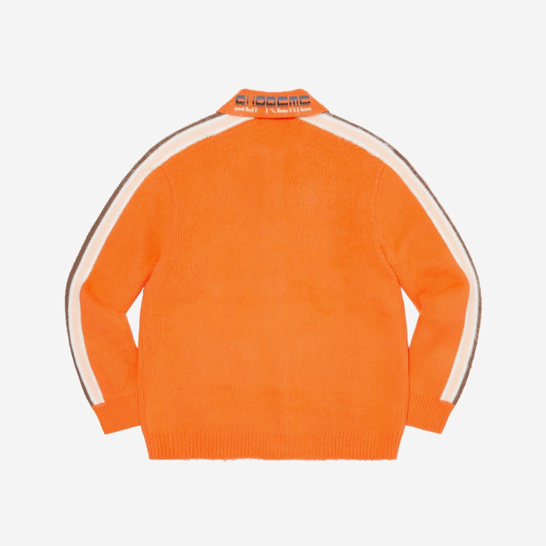 Supreme Sleeve Stripe Zip Up Sweater Orange - 23SS 상세 이미지 2