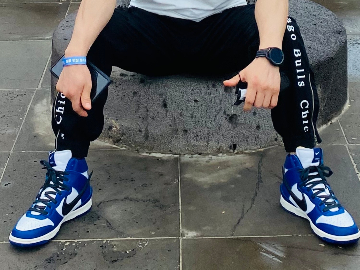 Nike x Ambush Dunk High Deep Royal Blue 착용 스타일