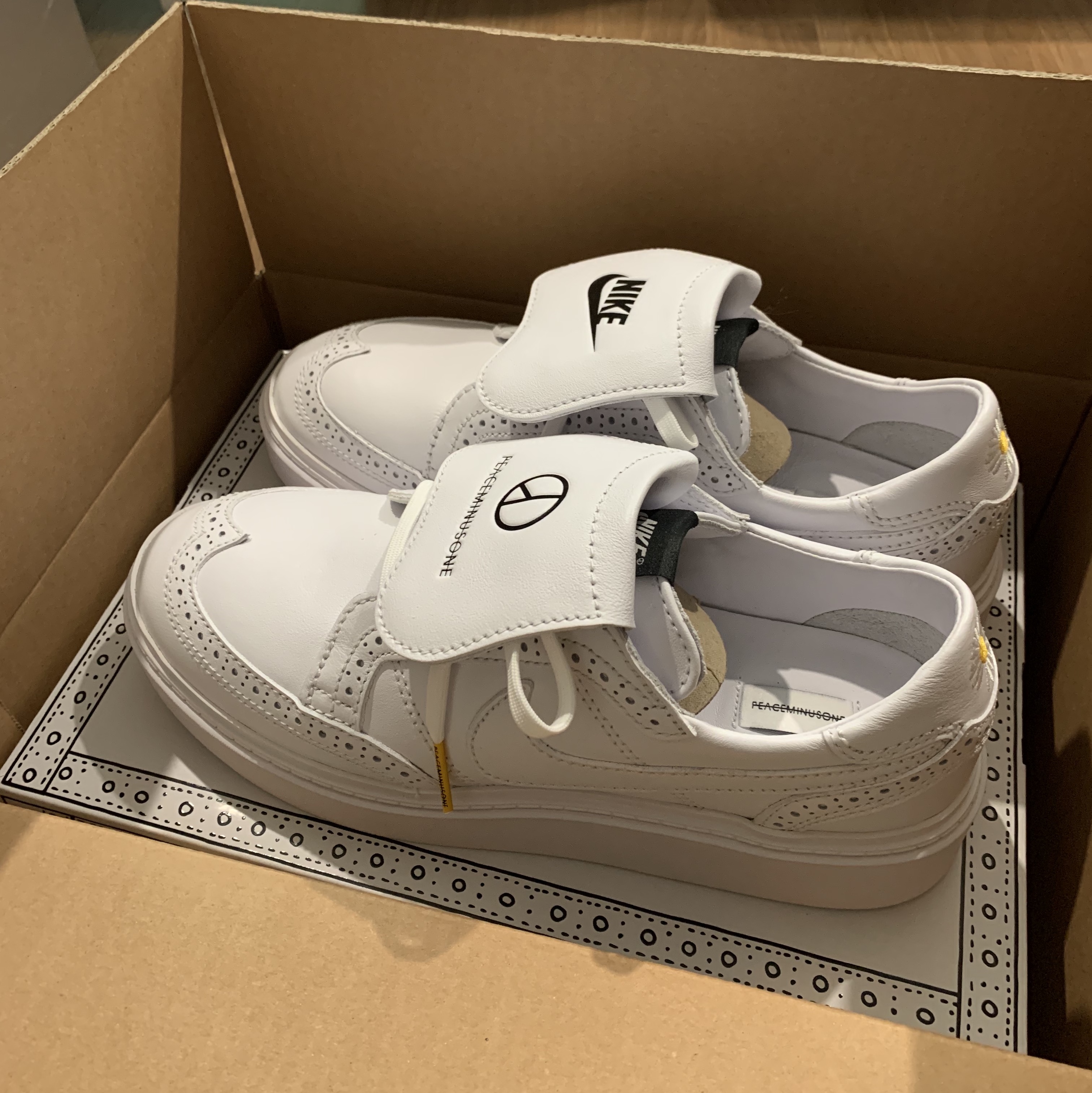 Nike x Peaceminusone Kwondo1 White 착용 스타일 - 3