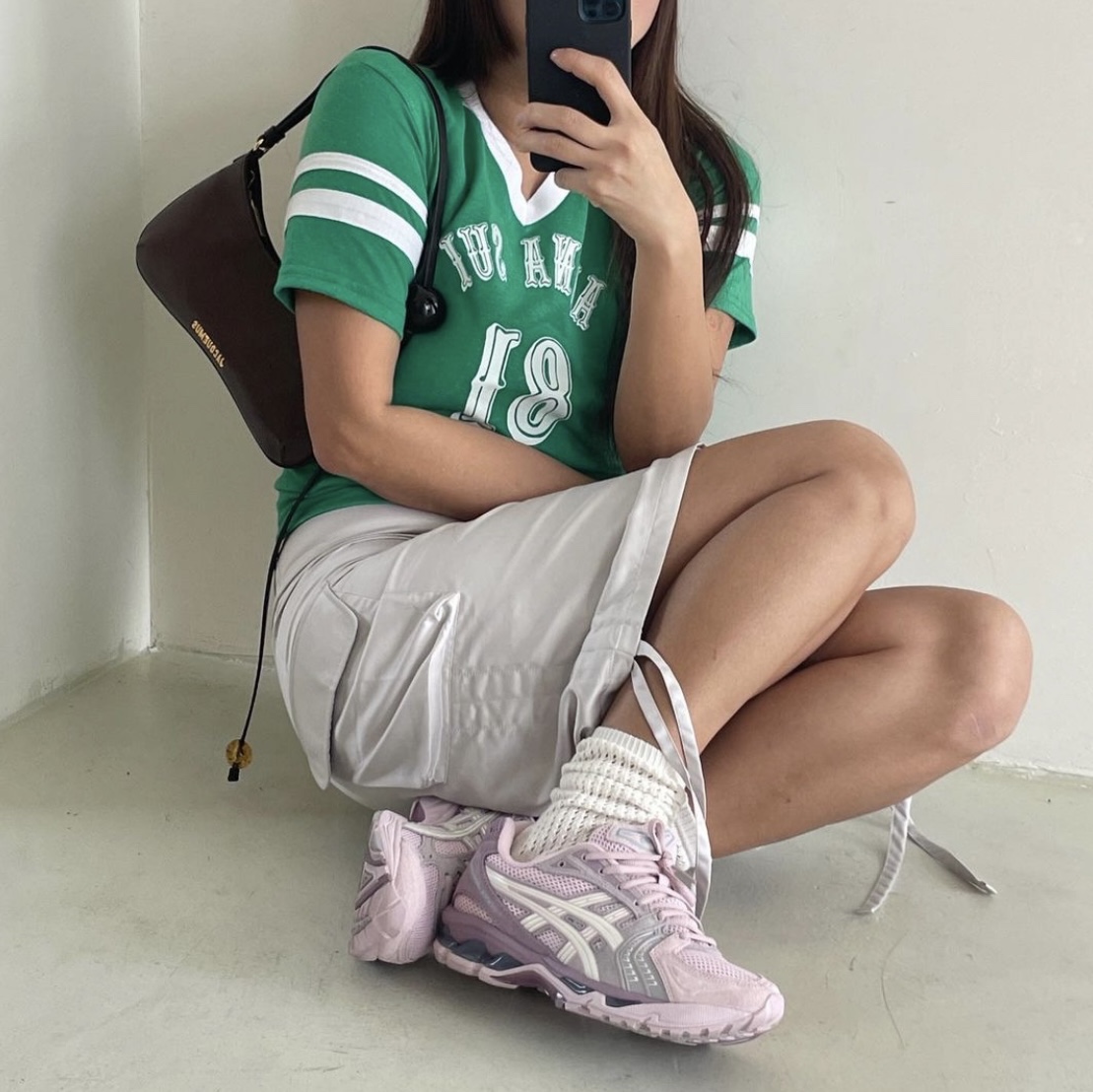 (W) Asics Gel-Kayano 14 Barely Rose Cream 착용 스타일