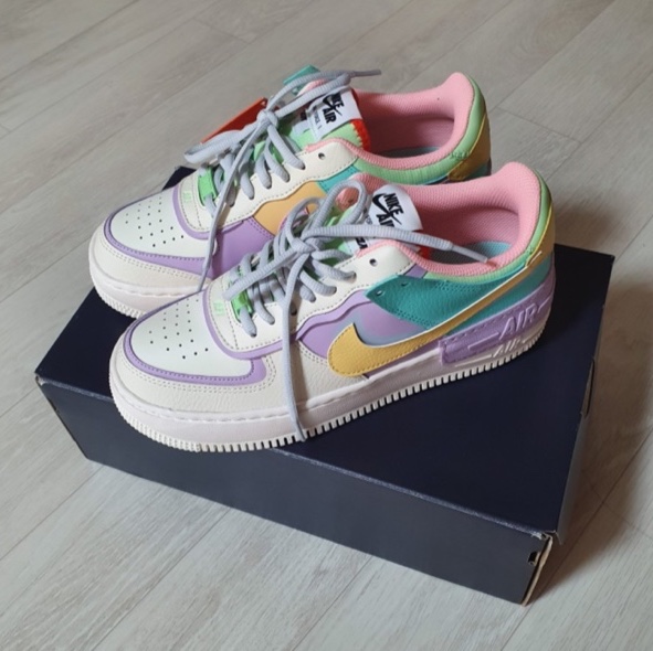 (W) Nike Air Force 1 Shadow Beige Pale Ivory 착용 스타일