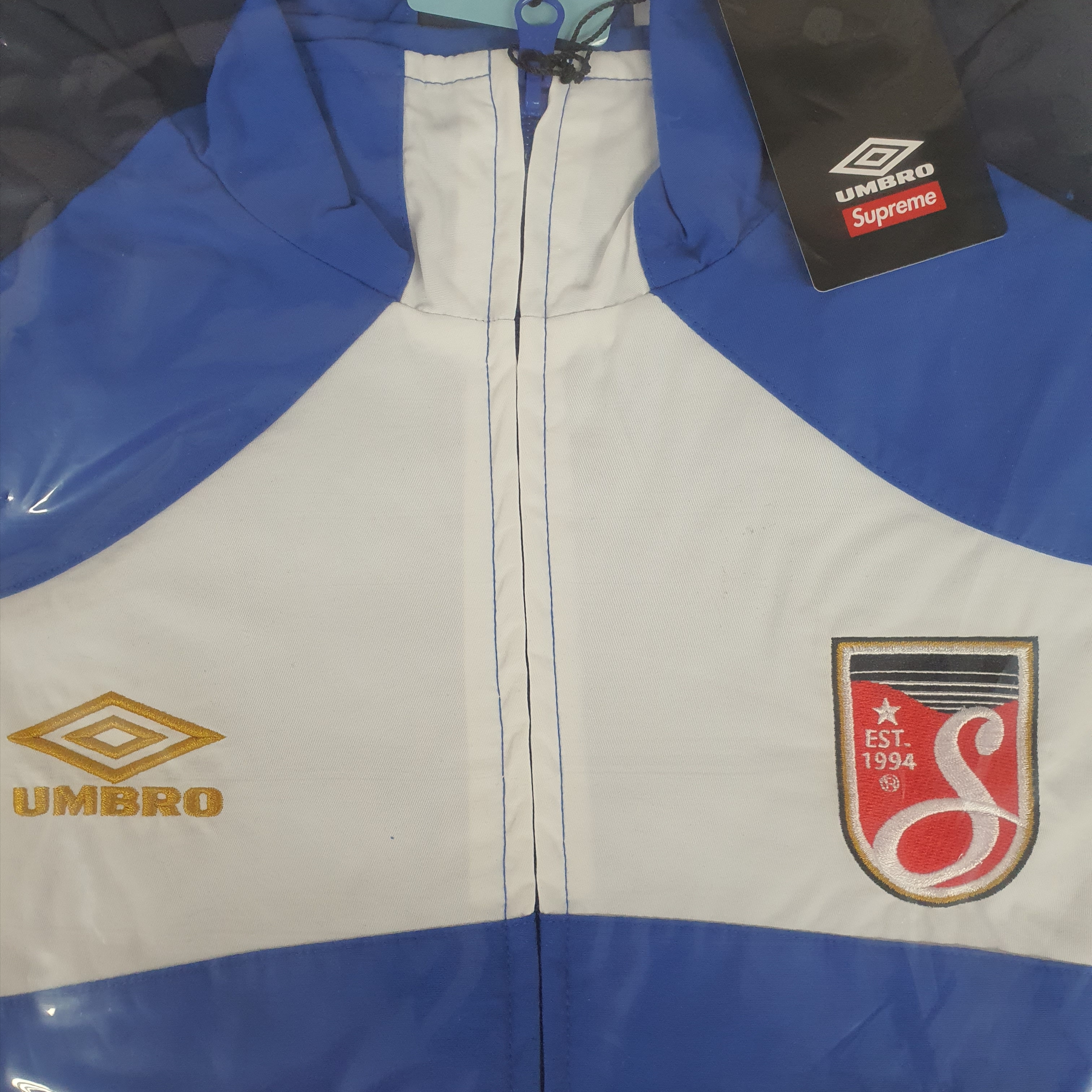 Supreme x Umbro Track Jacket Blue - 23SS 착용 스타일