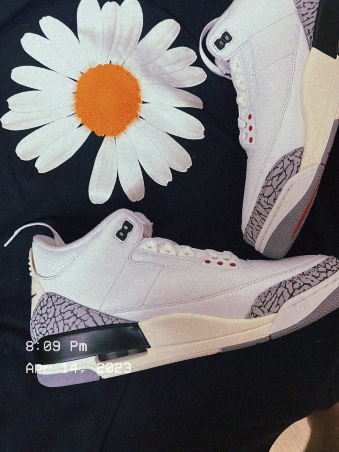 Jordan 3 Retro White Cement Reimagined, Nike x Peaceminusone LS T-Shirt Black (DR0098-010) 착용 스타일