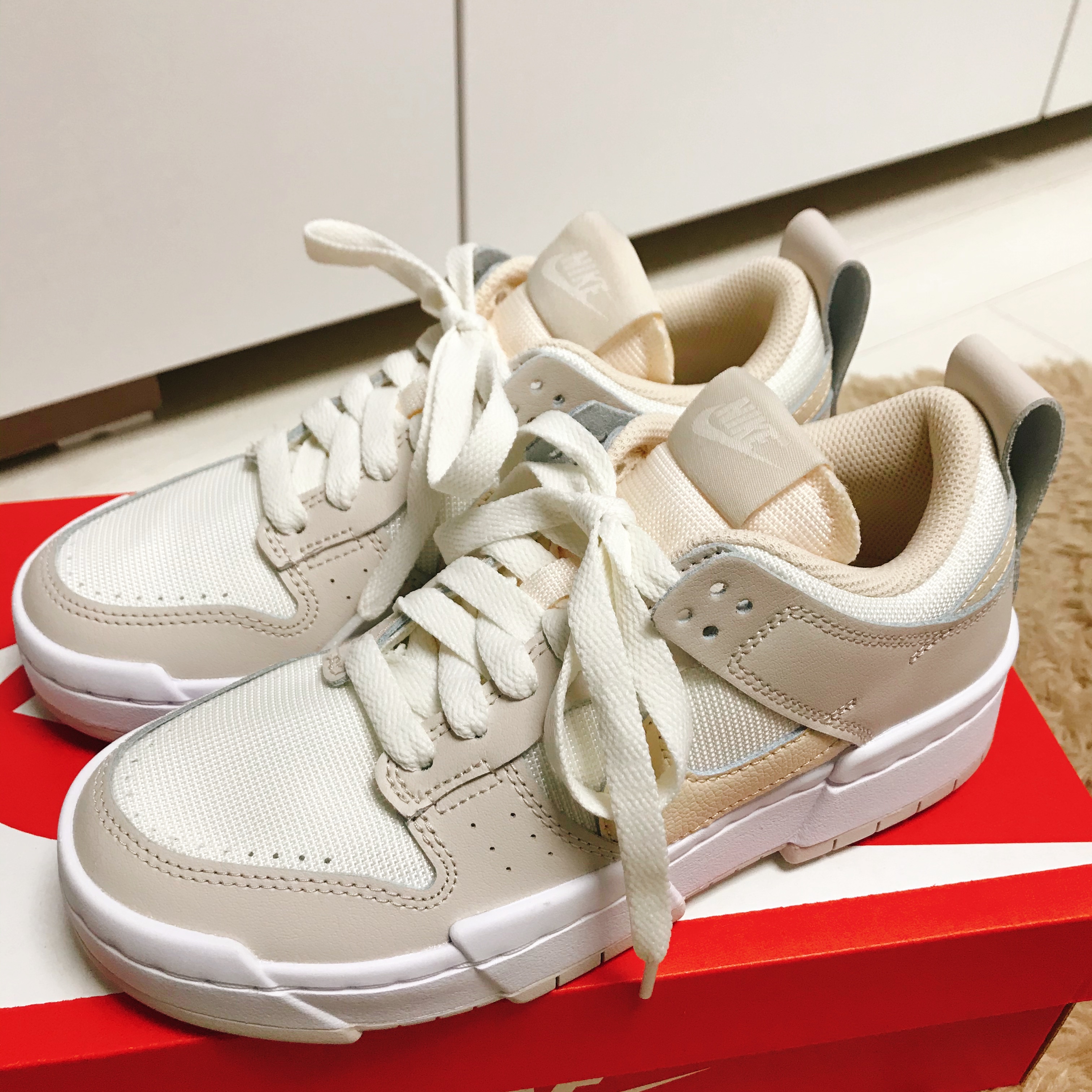 (W) Nike Dunk Low Disrupt Desert Sand 착용 스타일