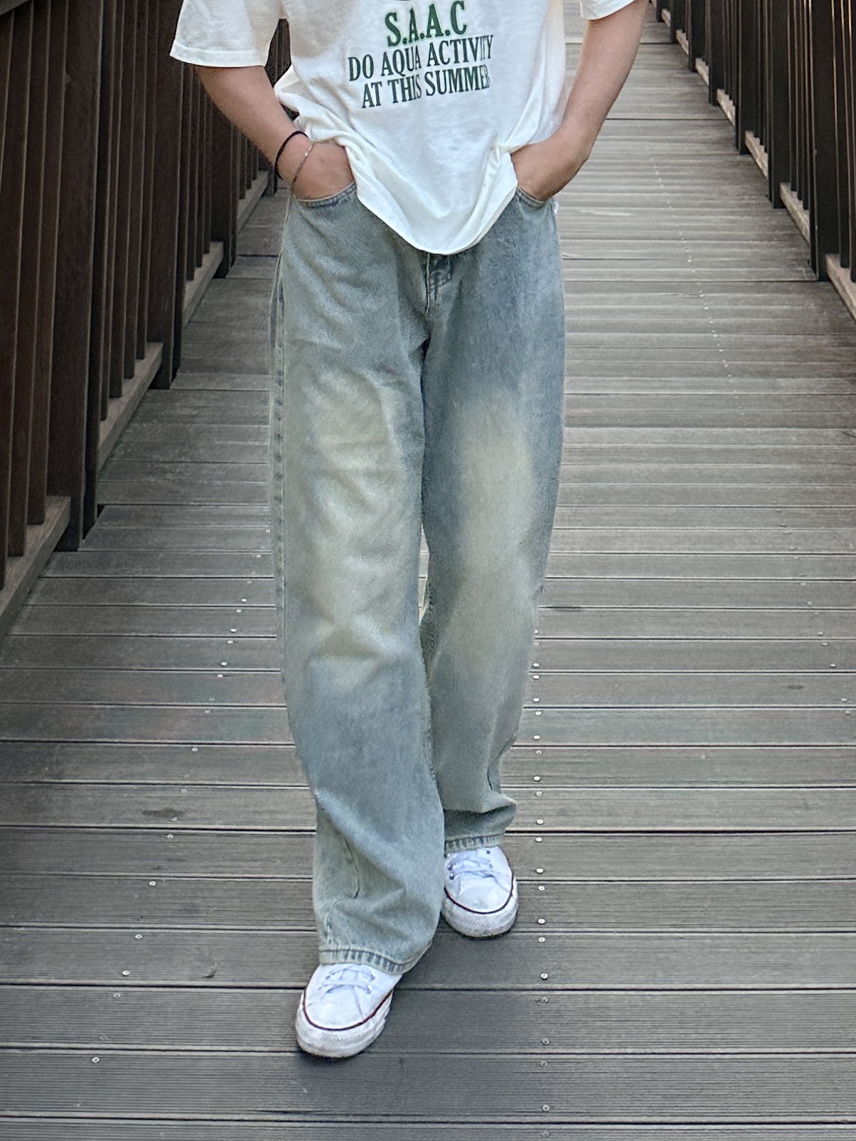 Converse Chuck 70 Ox White - Standard 착용 스타일 - 3
