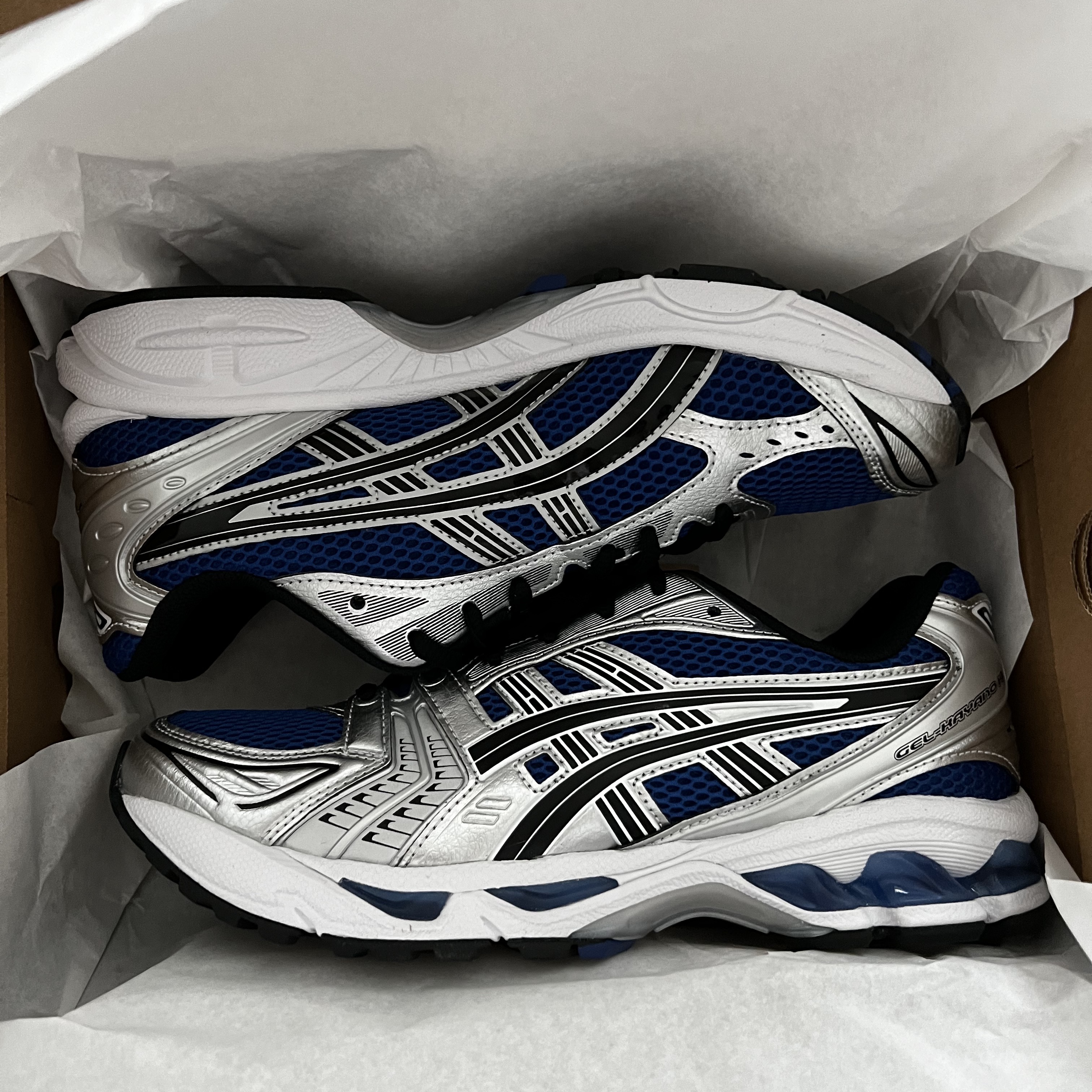 Asics Gel-Kayano 14 Monaco Blue Black 착용 스타일 - 1
