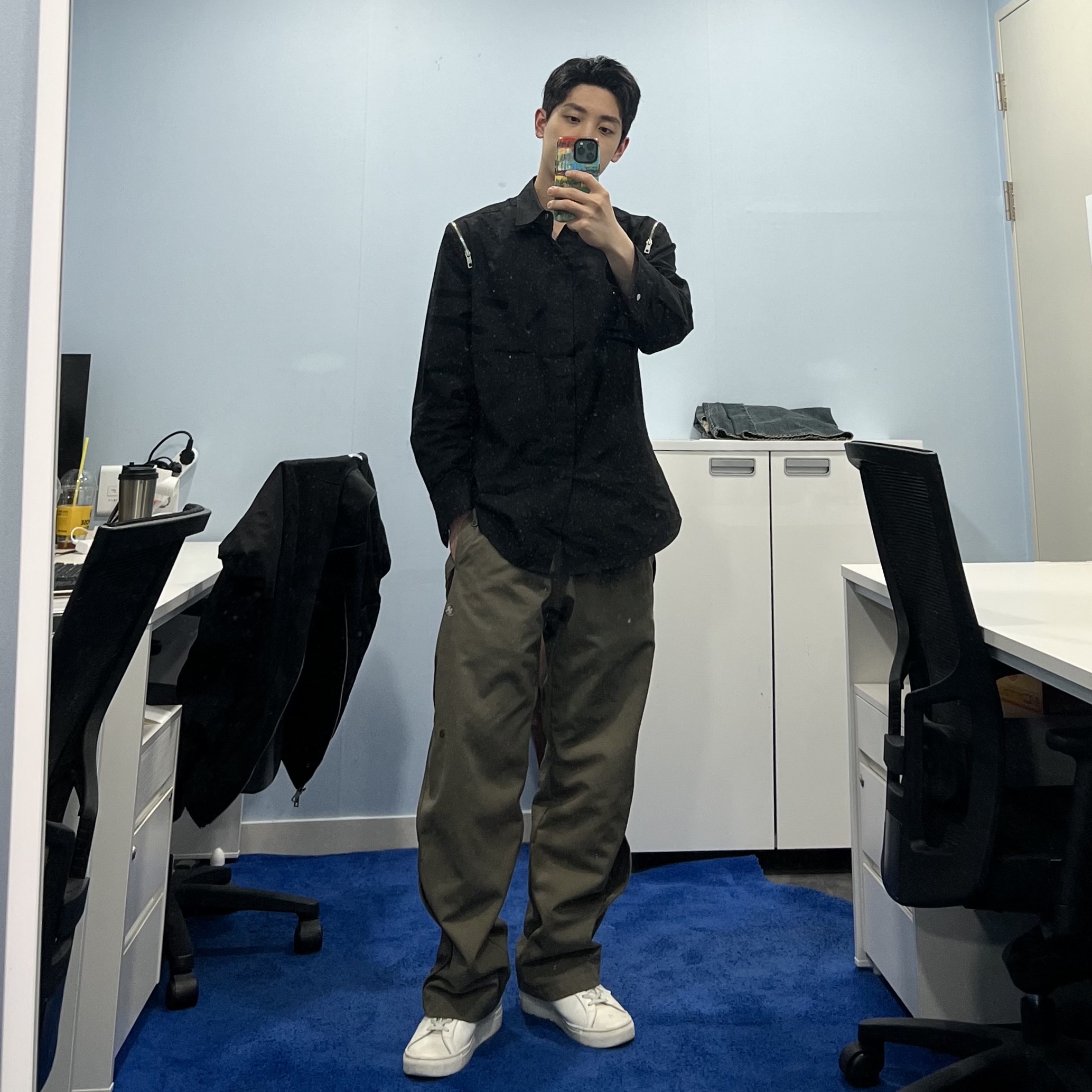 Sansan Gear Wave Pants Mud Khaki - 22FW 착용 스타일