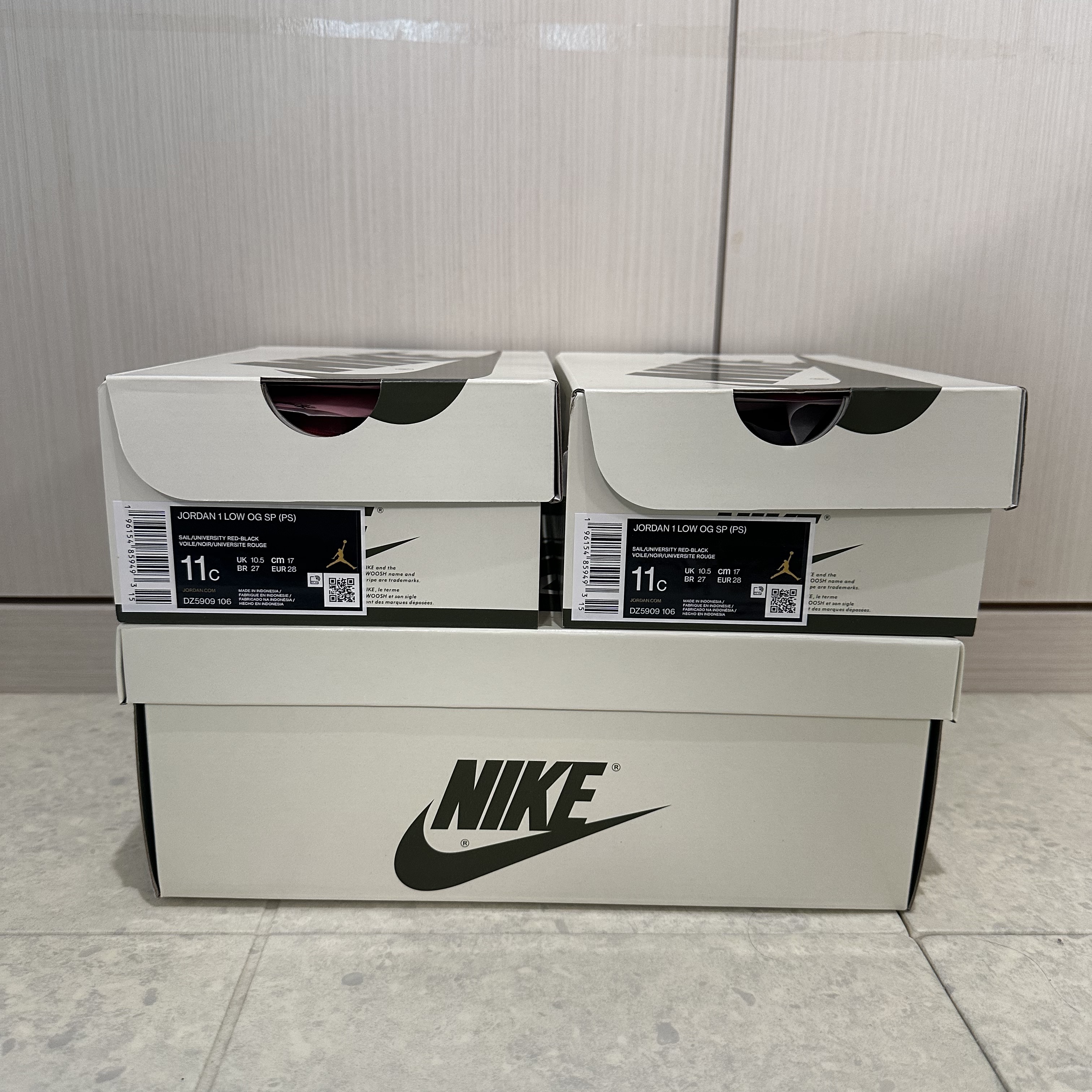 (W) Jordan 1 x Travis Scott Retro Low OG SP Medium Olive, (PS) Jordan 1 x Travis Scott Retro Low OG SP Medium Olive 착용 스타일 - 5