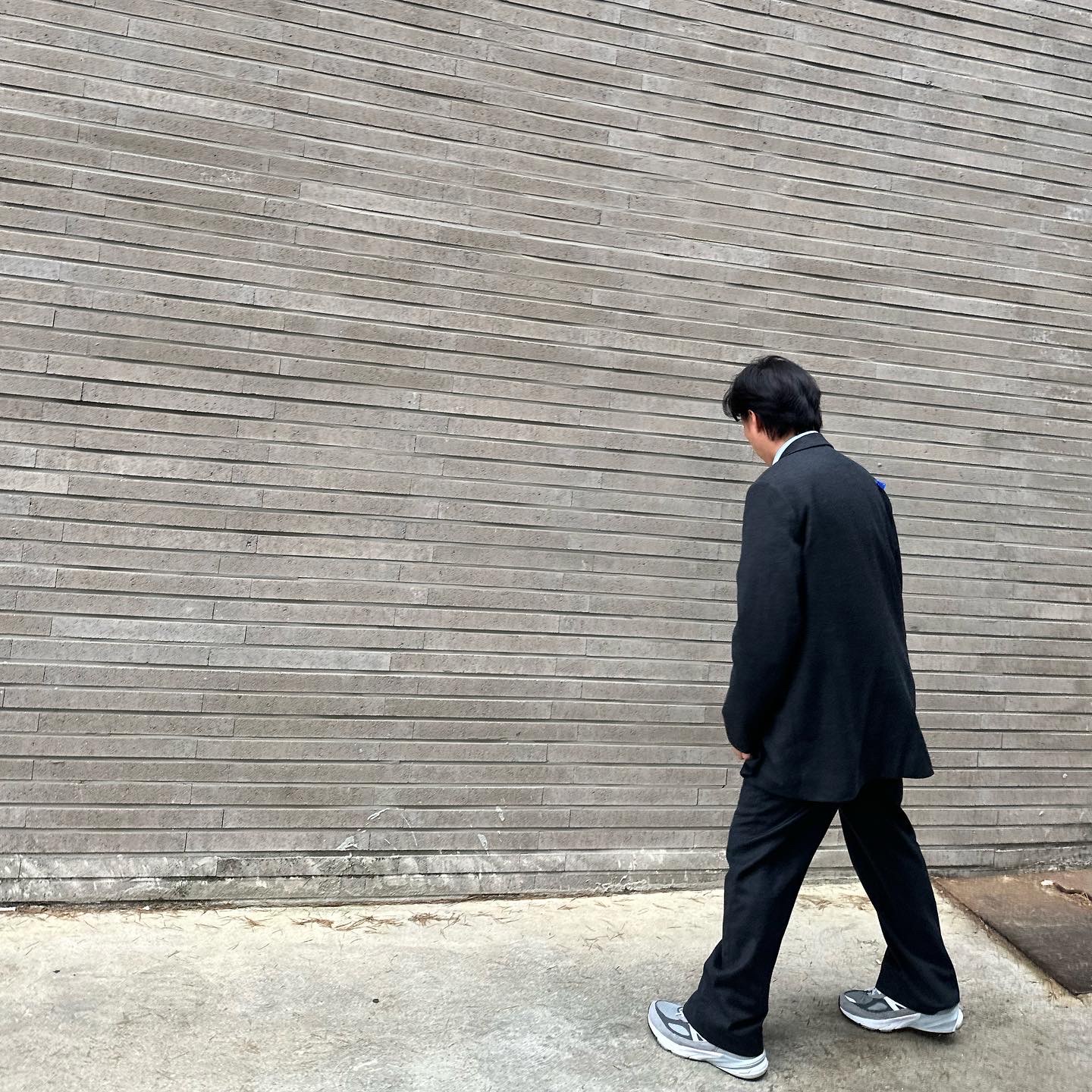 Zara x Ader Error Wool Pants Dark Grey, Zara x Ader Error Oversized Wool Blazer Dark Grey 착용 스타일 - 2